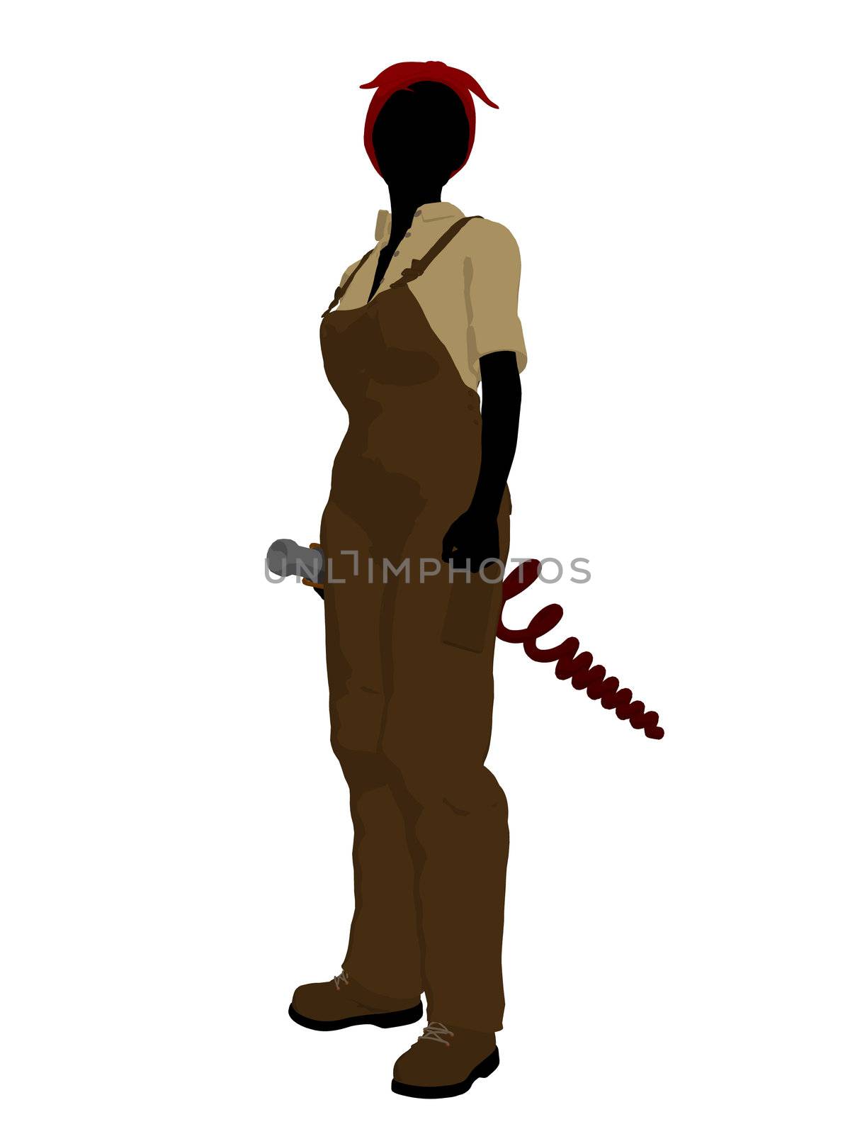 Female Mechanic Silhouette by kathygold