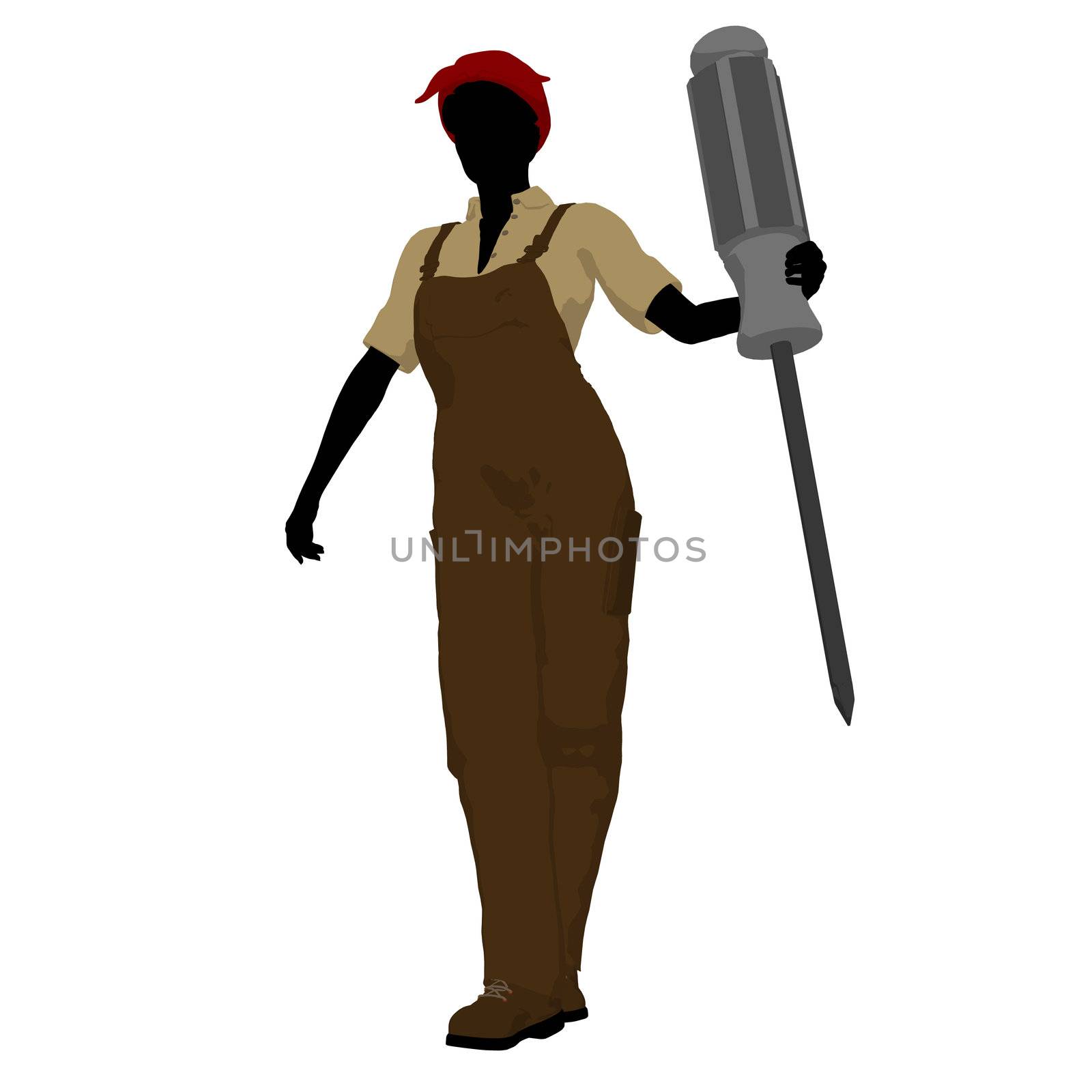 Female Mechanic Silhouette by kathygold