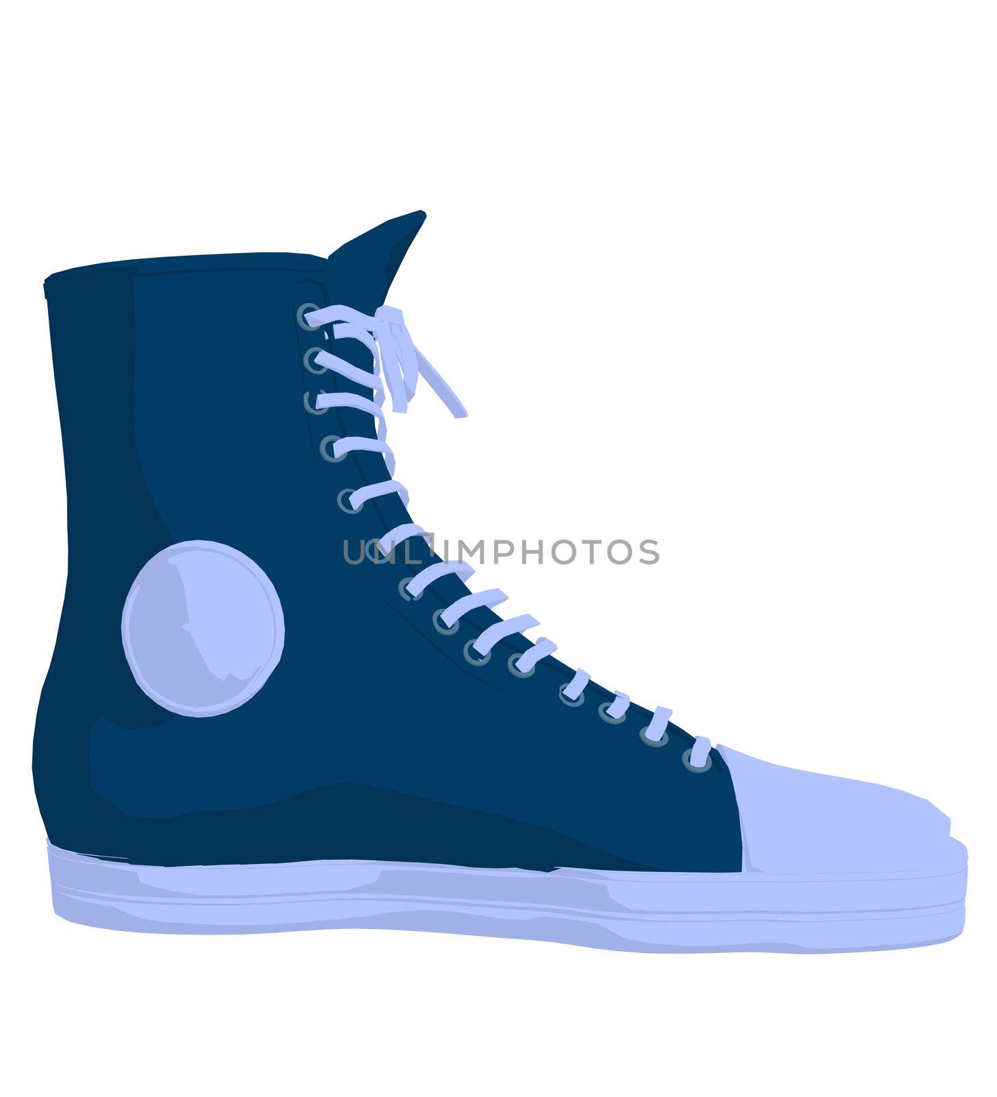 Basketball sneakers on a white background