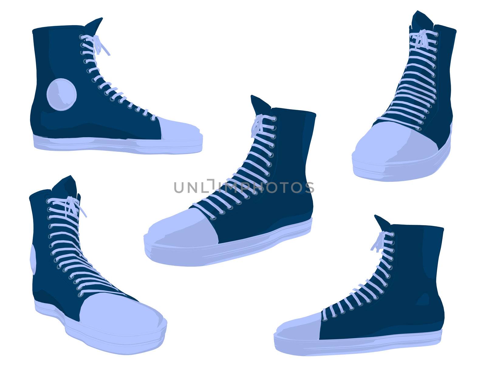 Basketball Sneakers Illustration by kathygold