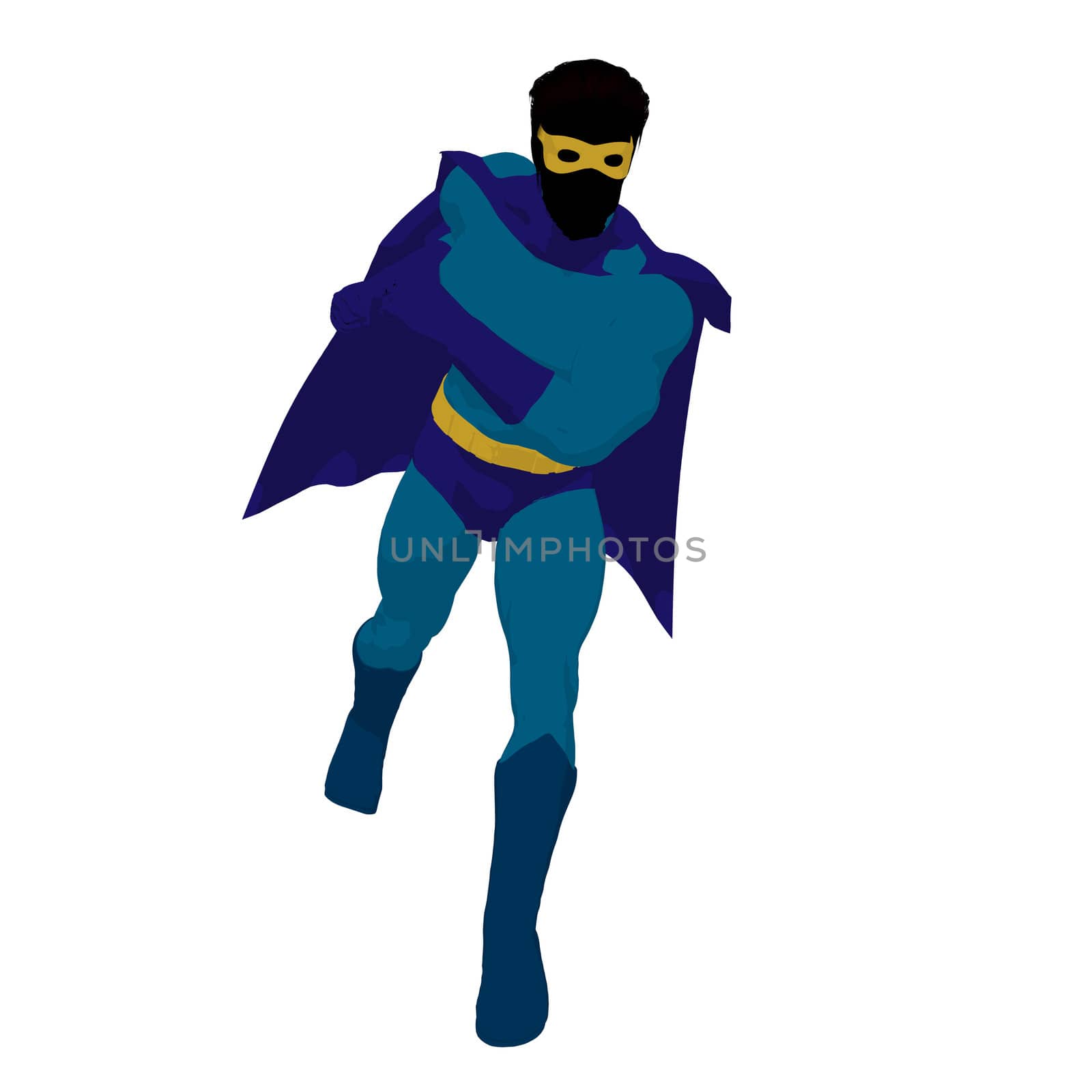 Super Hero Illustration Silhouette by kathygold