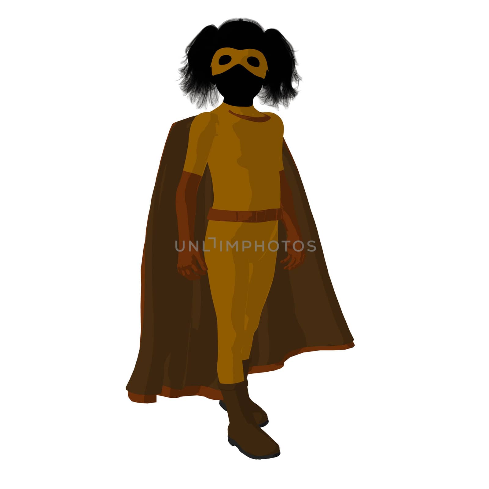 Super Hero Girl Illustration Silhouette by kathygold