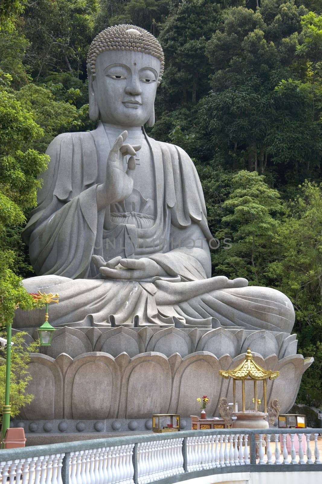 Giant granite Buddha statue in Malaysia.