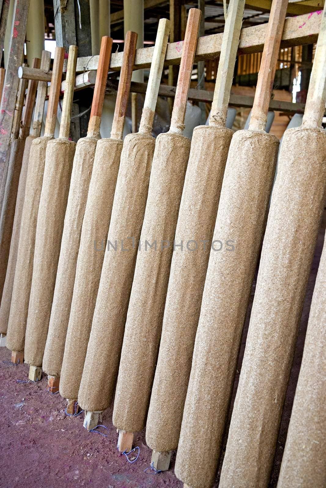 Image of joss sticks at a factory in Malaysia.