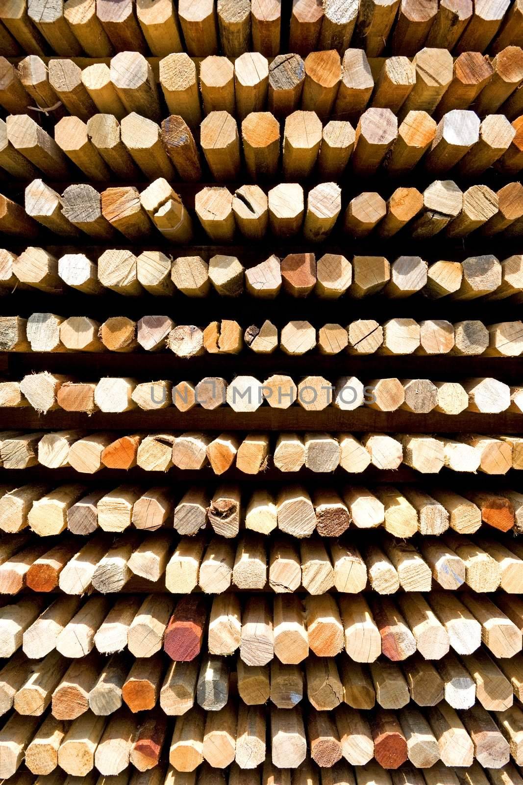 Image of colourful cut sticks used to make joss sticks at a factory in Malaysia.