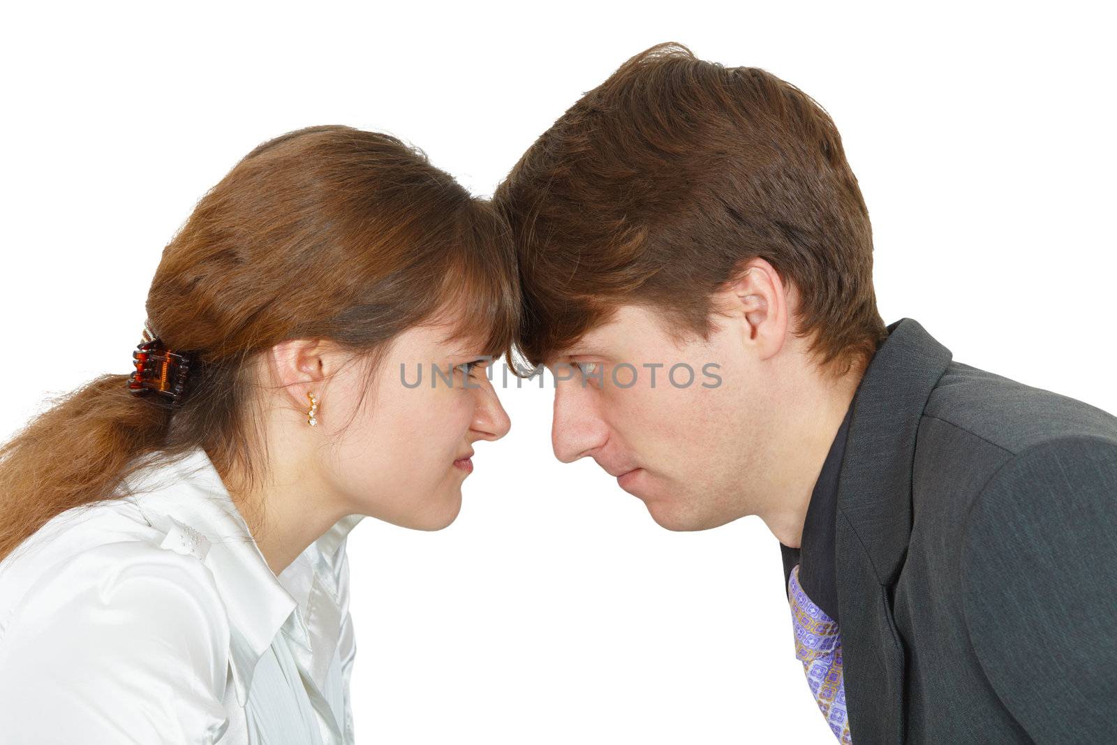 A conflict between man and young woman