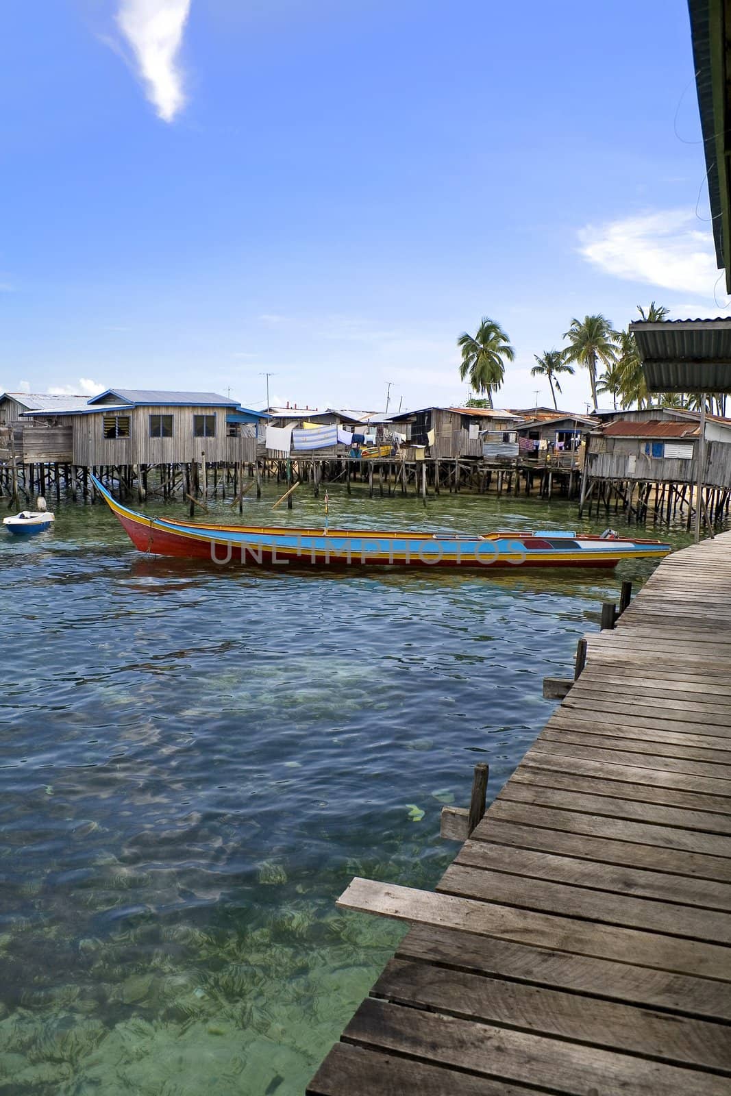 Image of a water village in Malaysia.