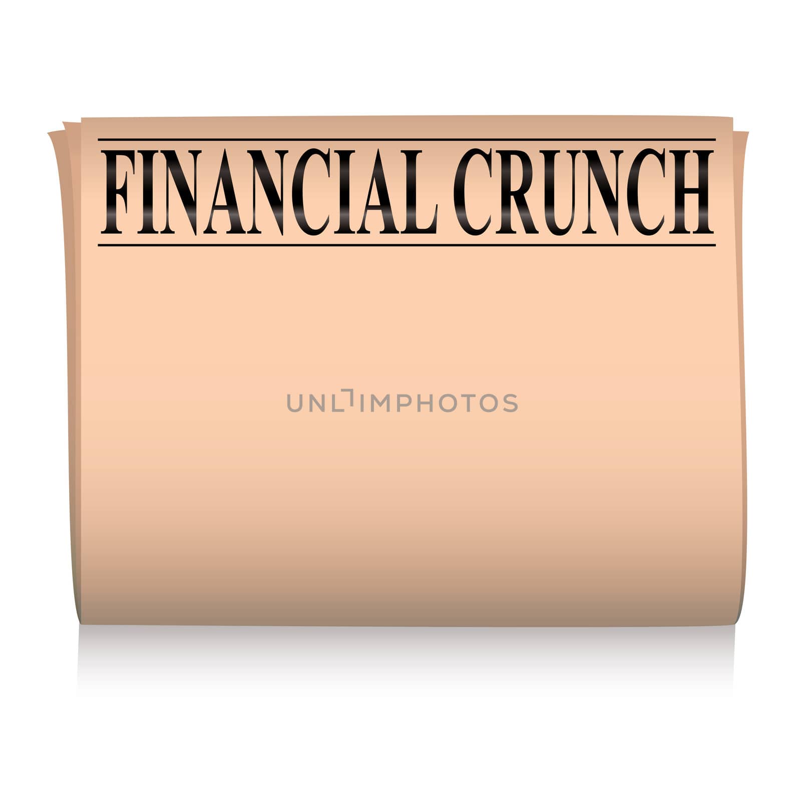 salmon pink financial newspaper with room to add your own text