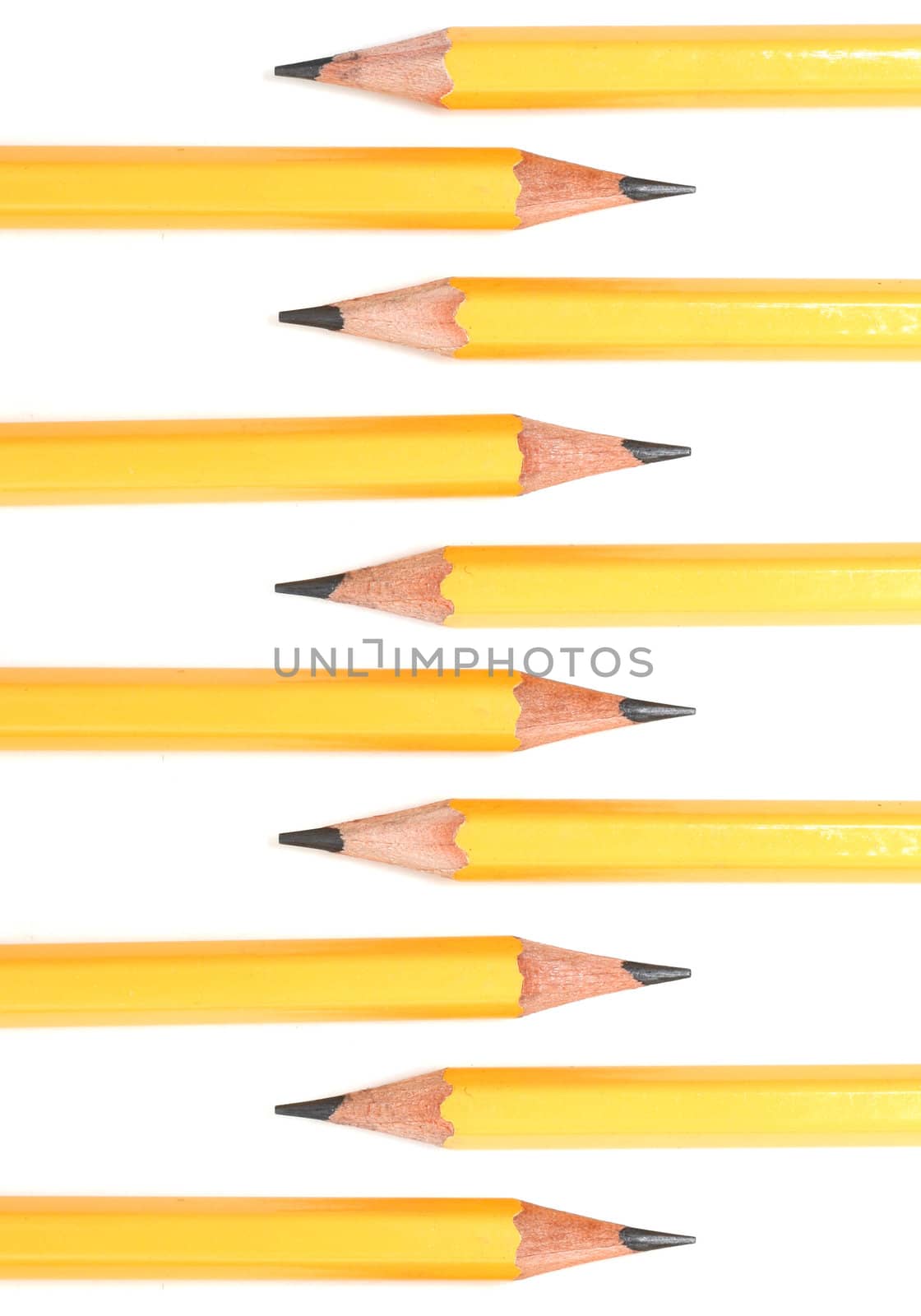 Pencils isolated on a white background