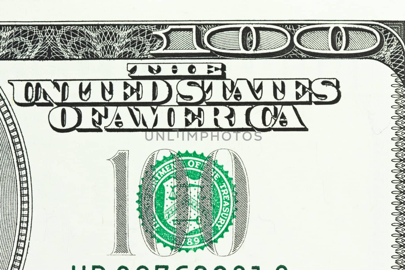 One Hundred Dollar Bill Close-up shot by rozhenyuk