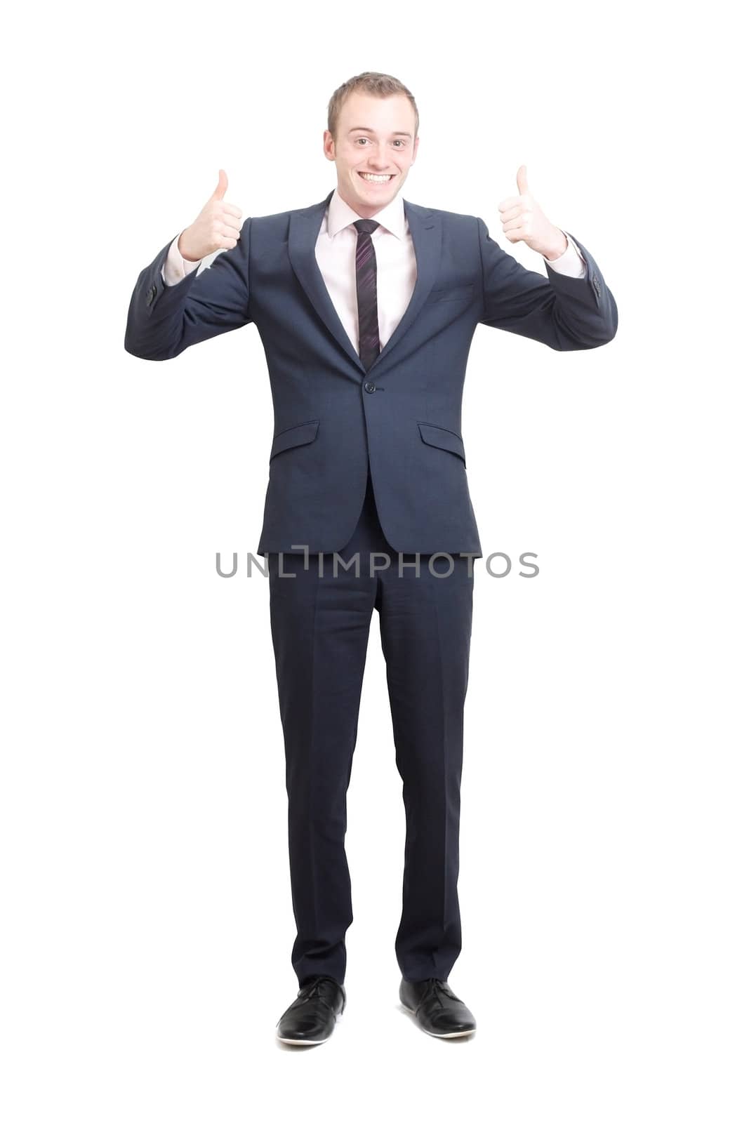 A business man with thumbs up