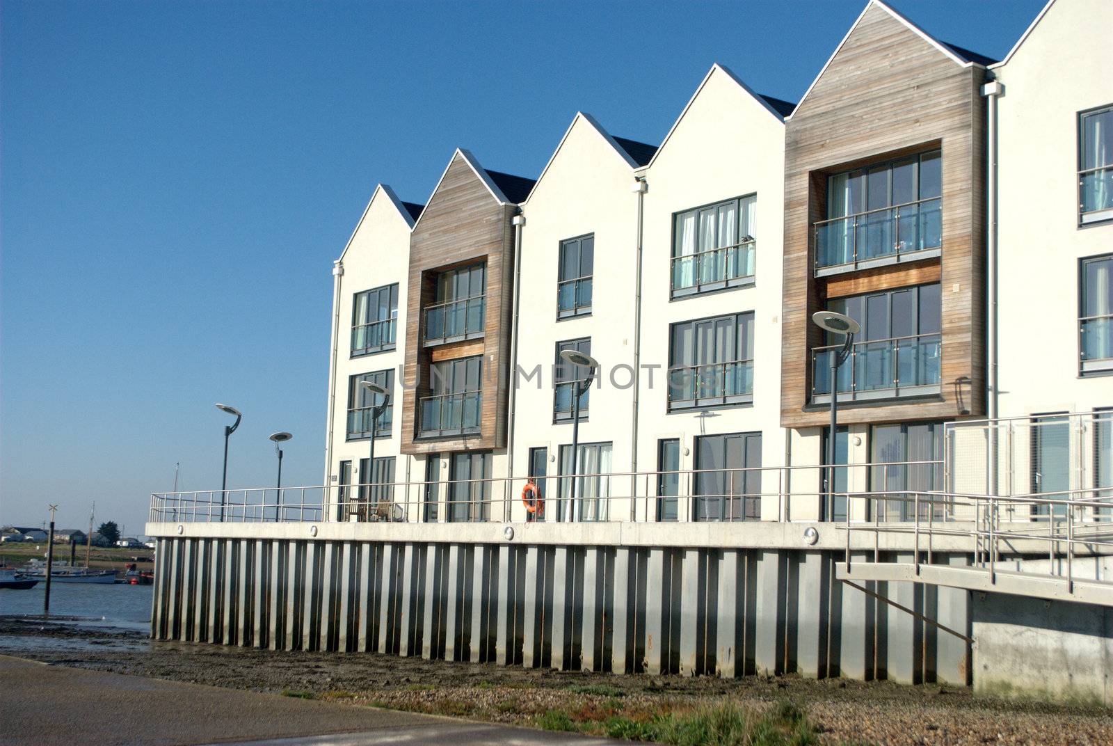 Modern UK riverside flats