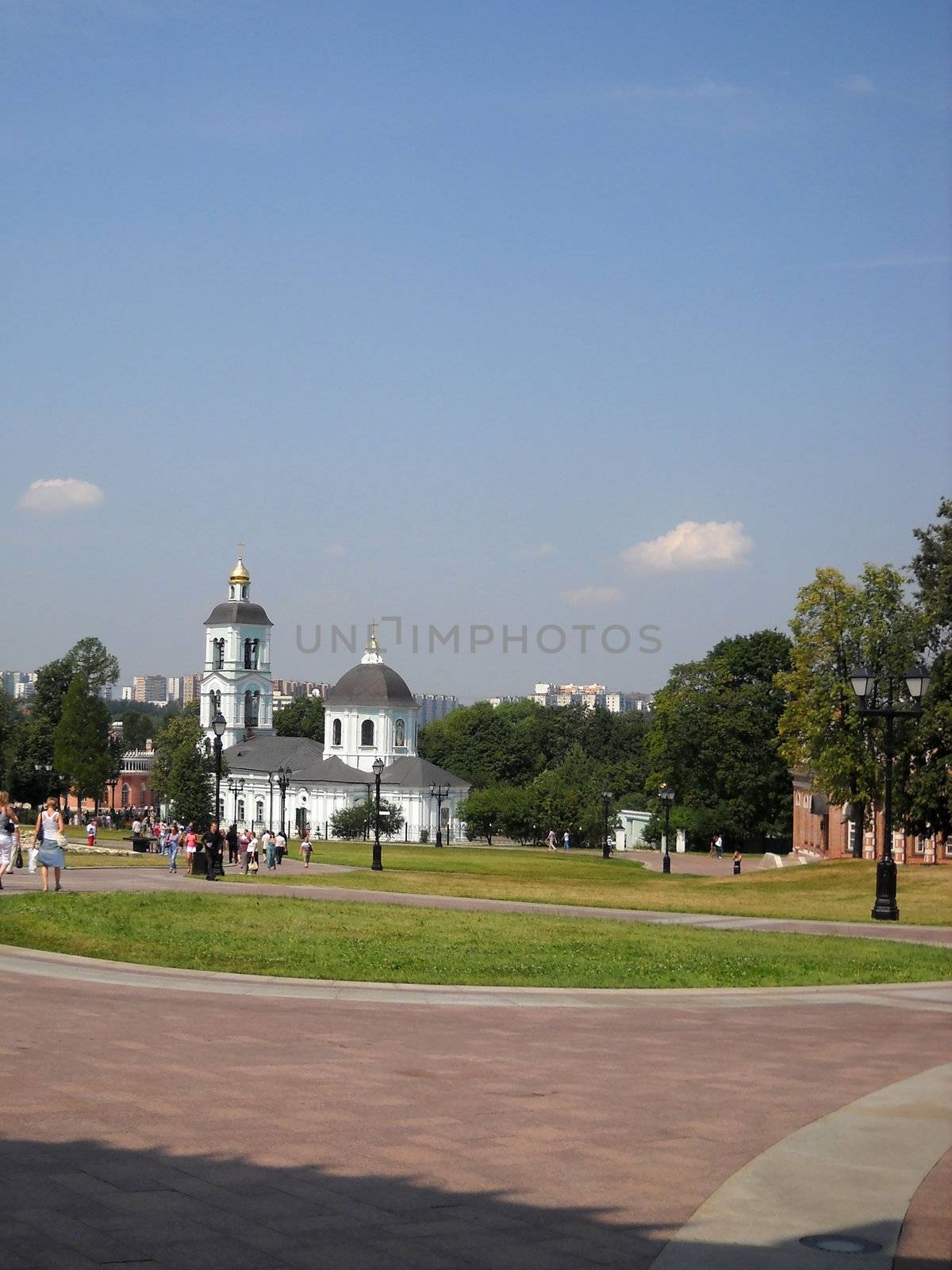 Church; Pokrovsk; a cathedral; Moscow; summer; a temple; Christianity; red; the area; domes  