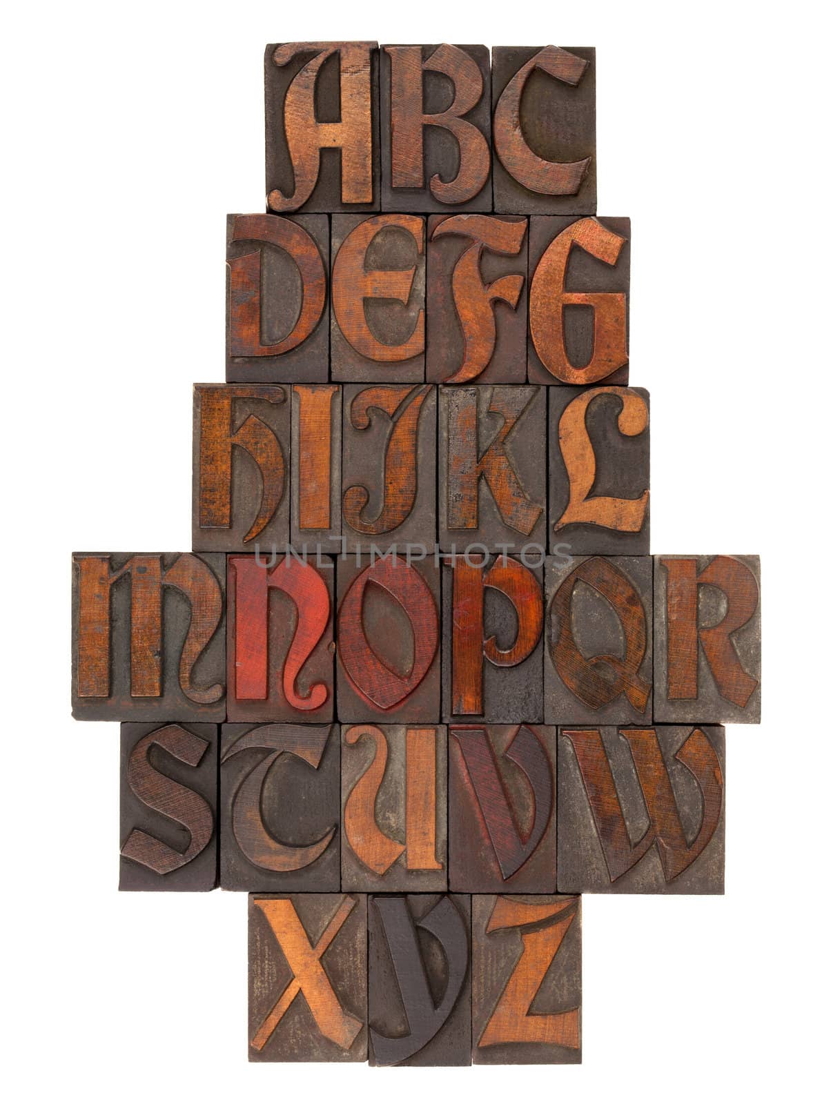English alphabet abstract - antique type by PixelsAway