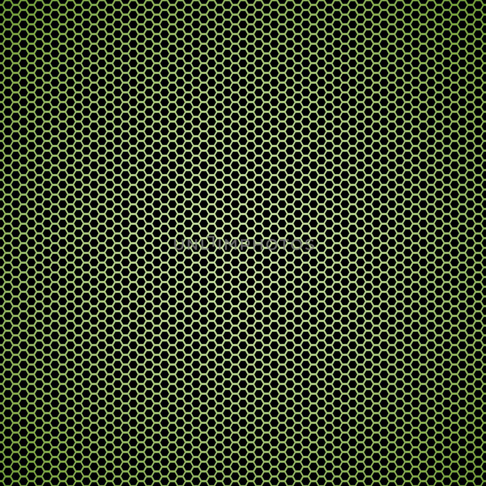 Green hexagon metal background by nicemonkey