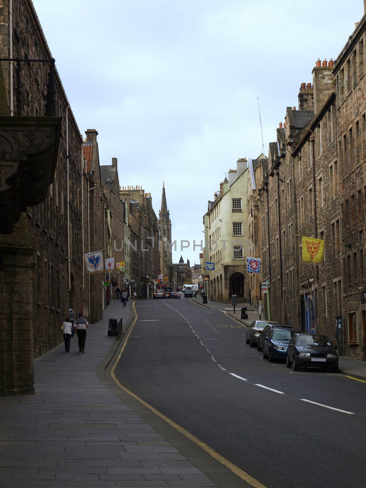 View of the city of Edinburgh in Scotland