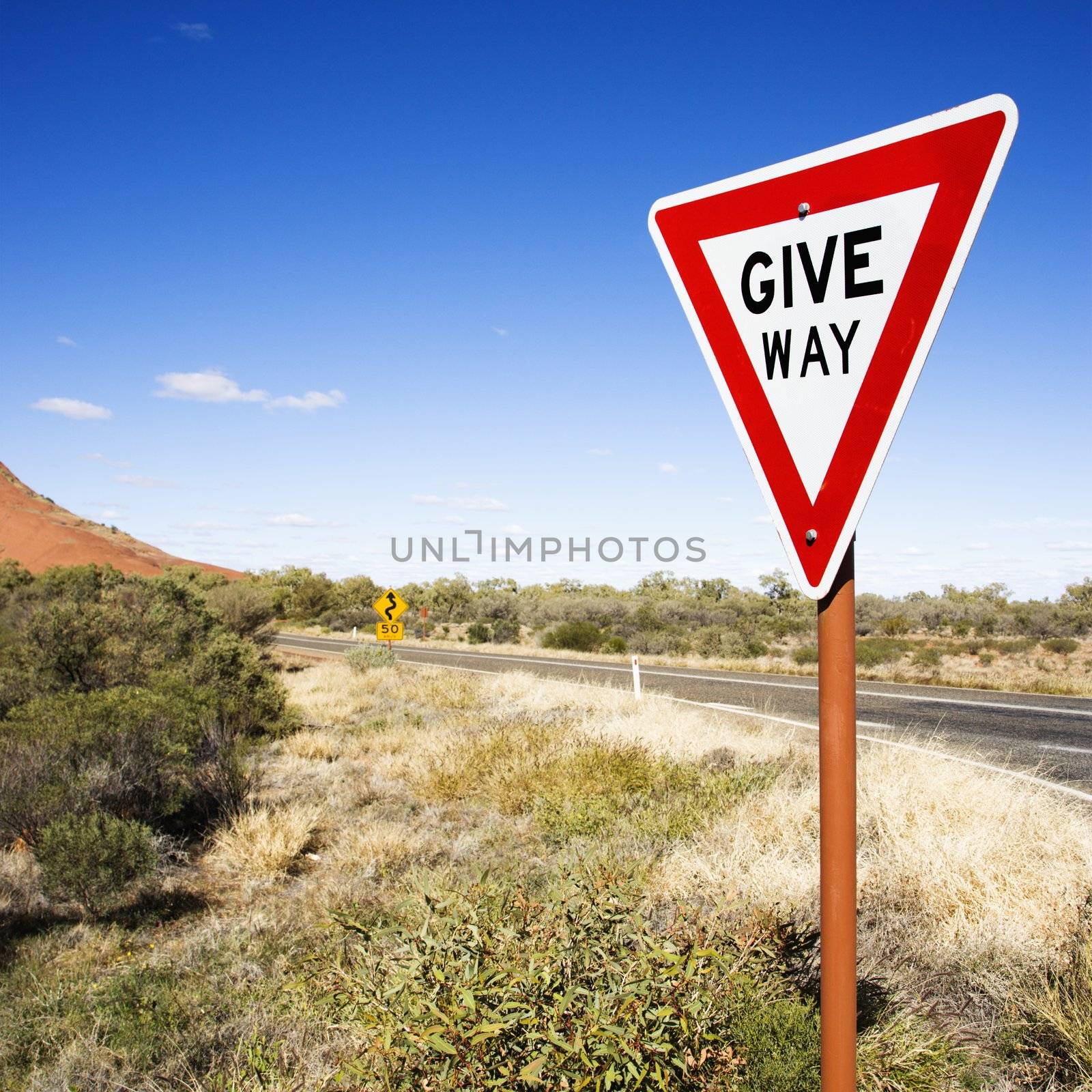 Sign reading Give Way by iofoto