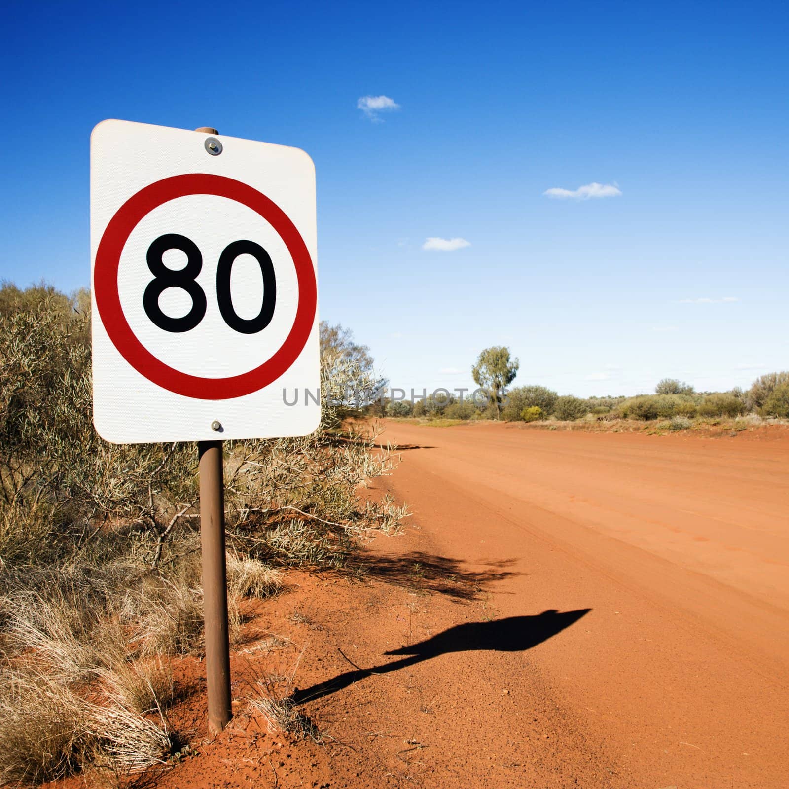 Kilometer speed limit sign by iofoto