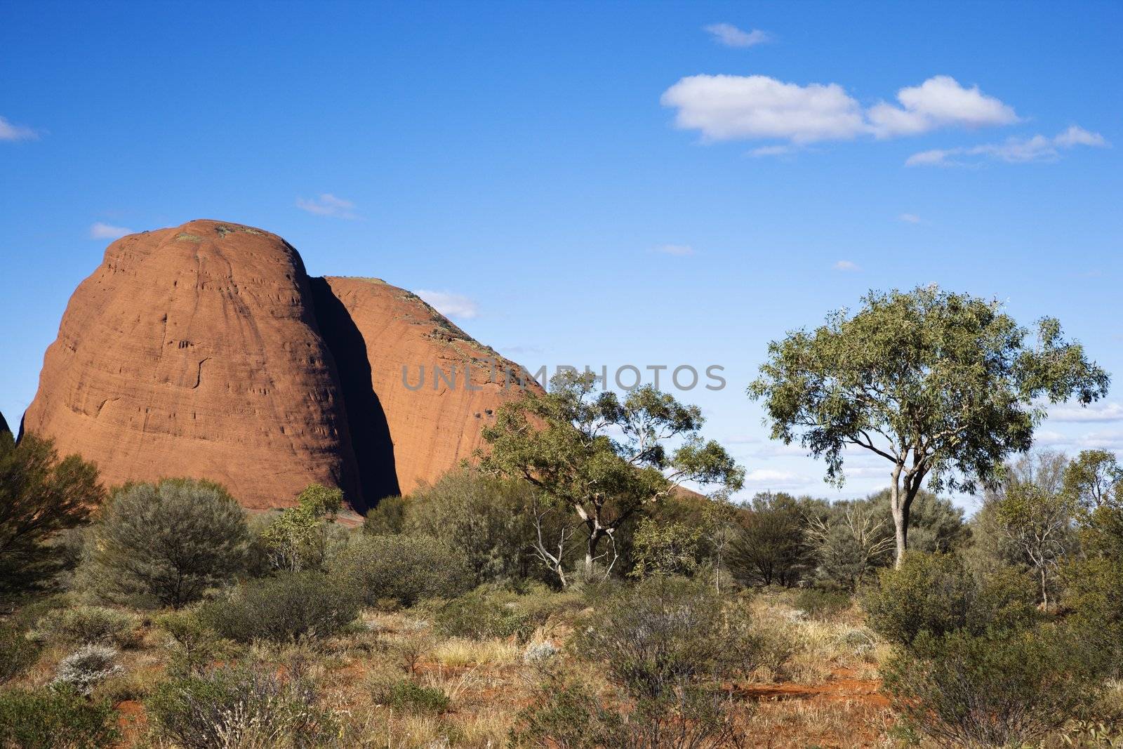 The Olgas rock formation in Uluru Kata Tjuta National Park, Australia.