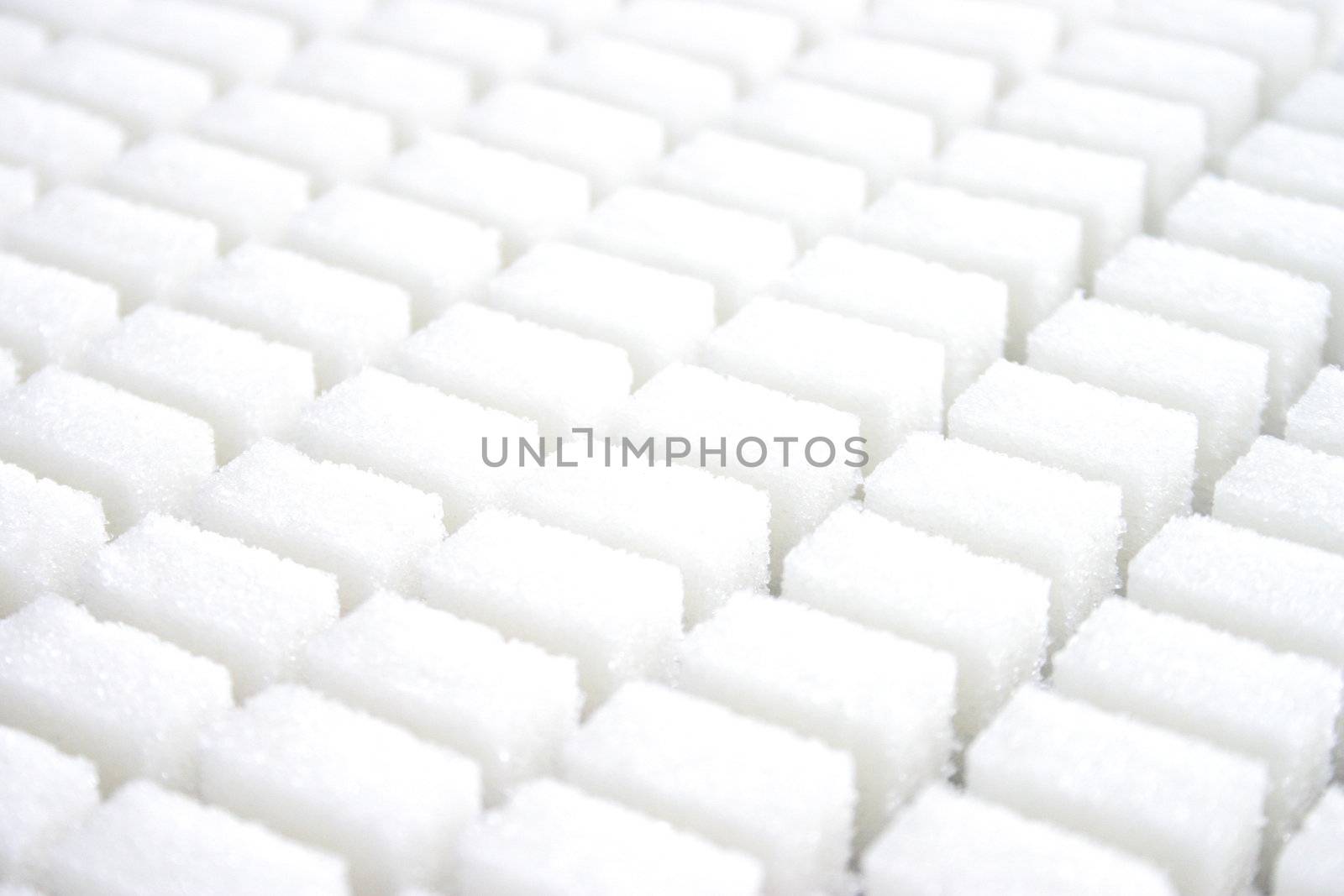 A plenty of white lump sugar