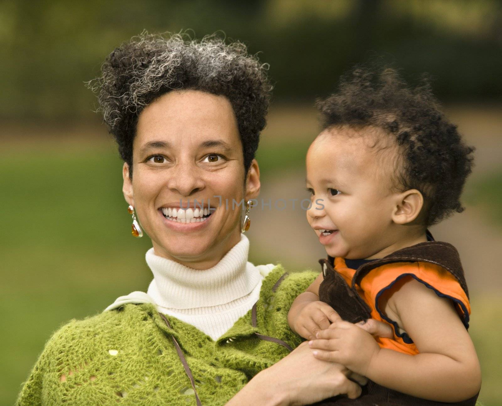 Woman and child by iofoto