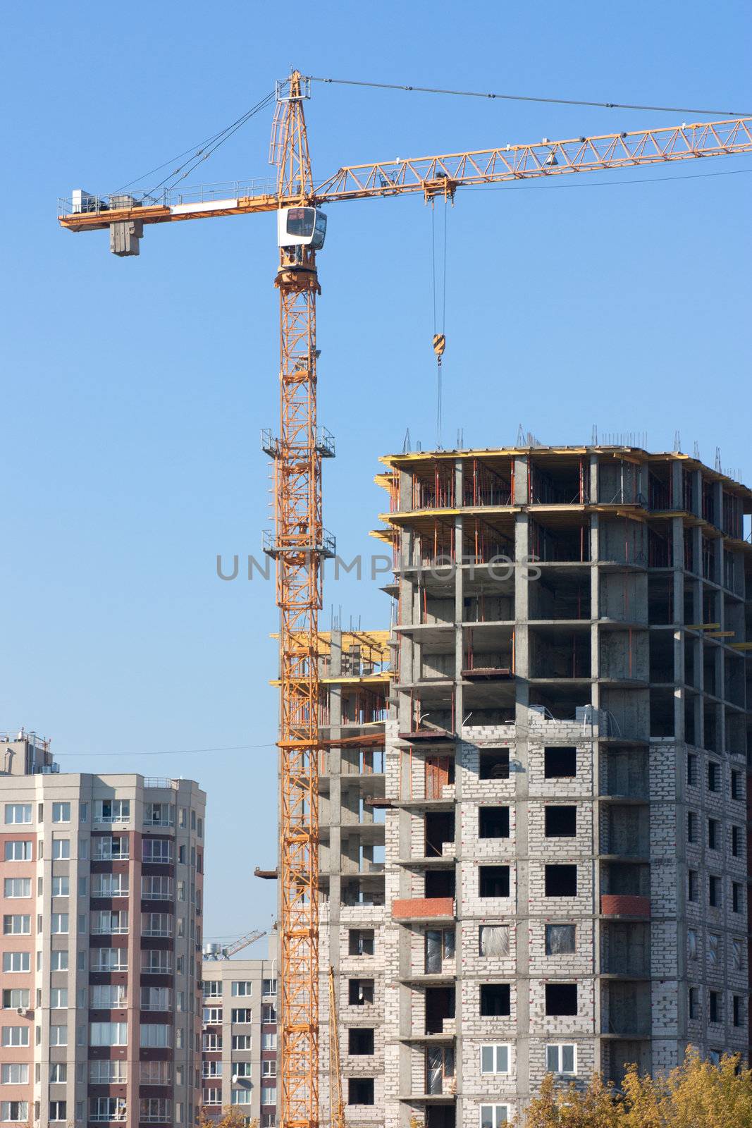 Construction of modern building