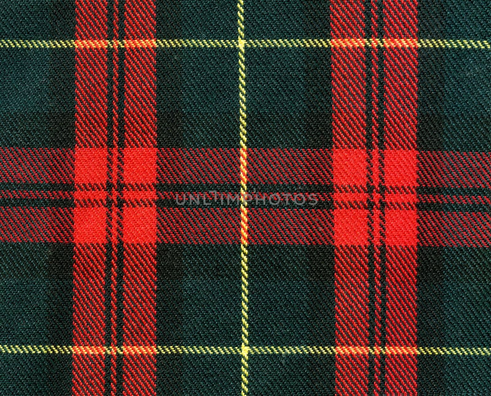 Close-up of traditional scottish checked material