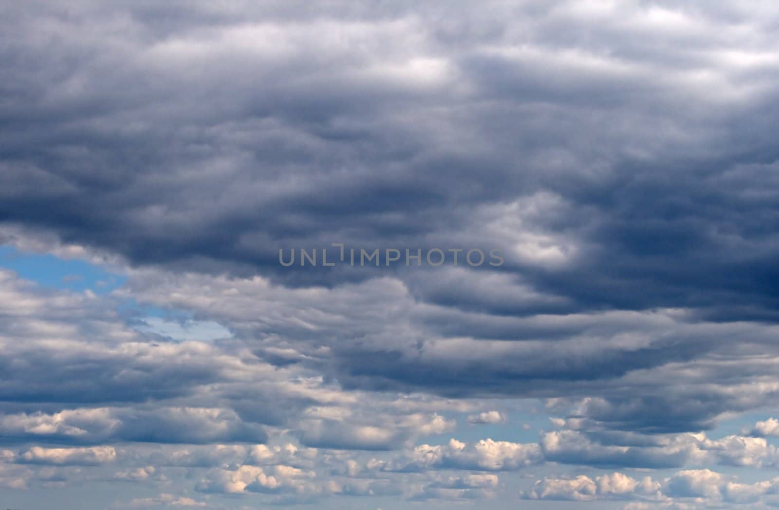 Sky with dark clouds before a thunderstorm