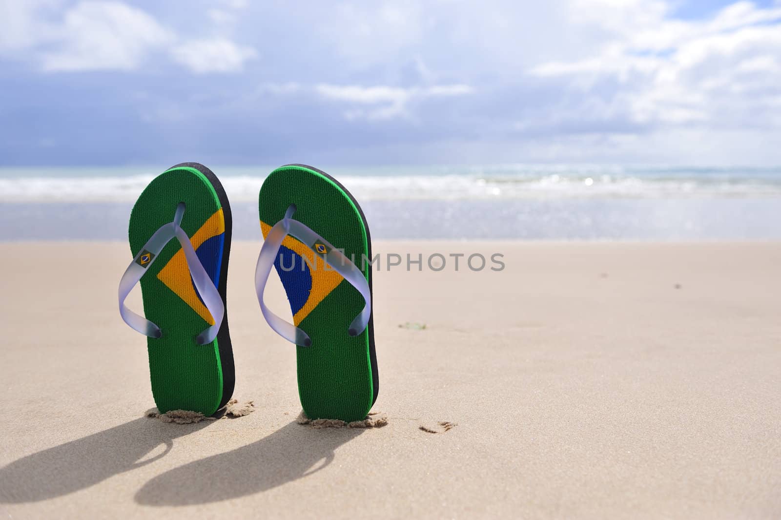 Brazilian Flipflop on the beach