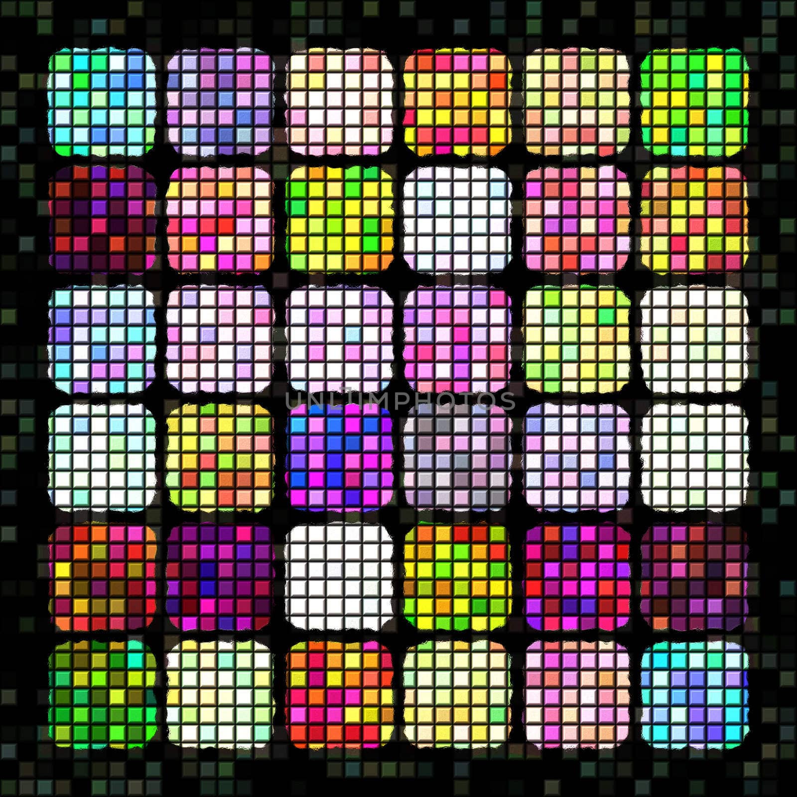 texture of bright little blocks into cubes 