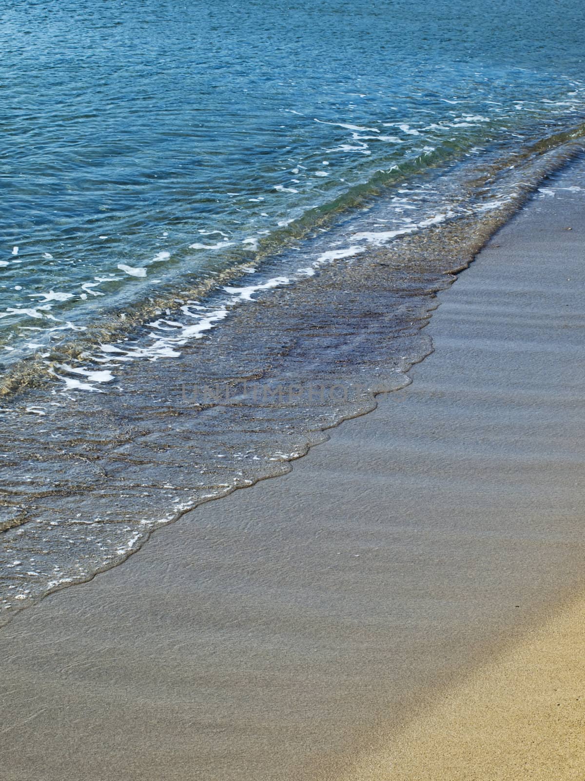 Detail from a typical beach on the Mediterranean island of Malta