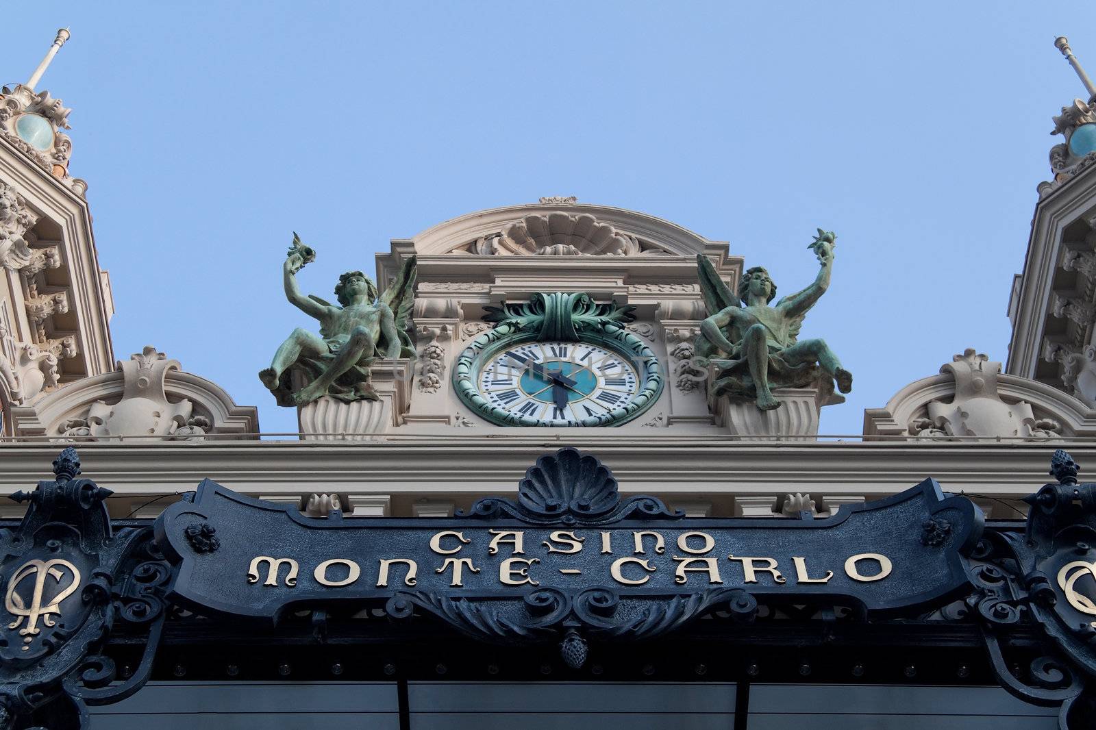A view of the facade of the famous casino Monte Carlo