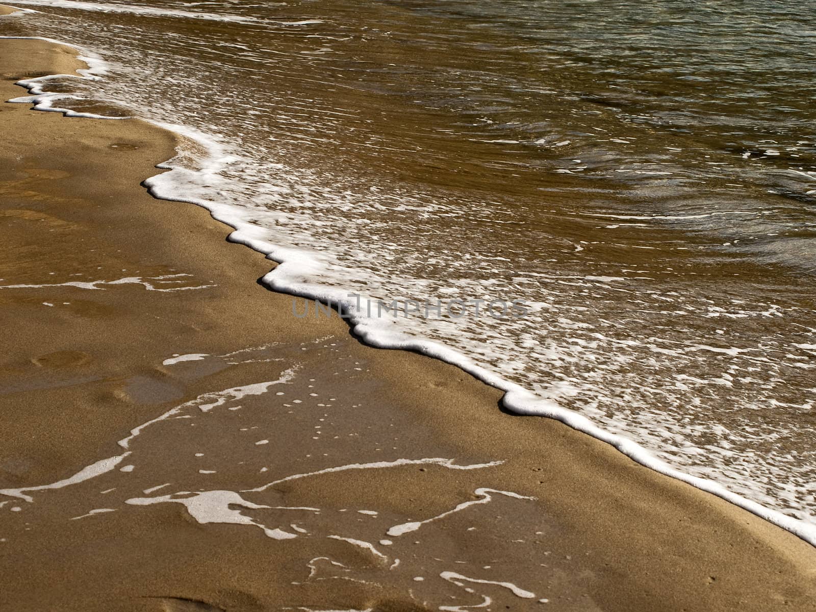 Detail from a typical beach on the Mediterranean island of Malta