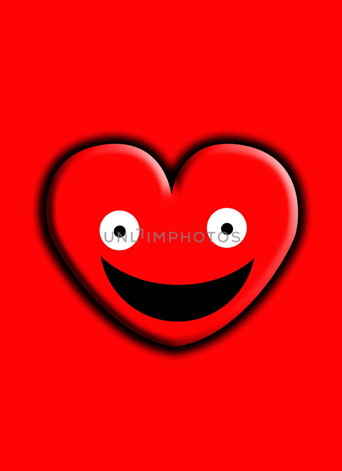 Concept image of a happy heart.
