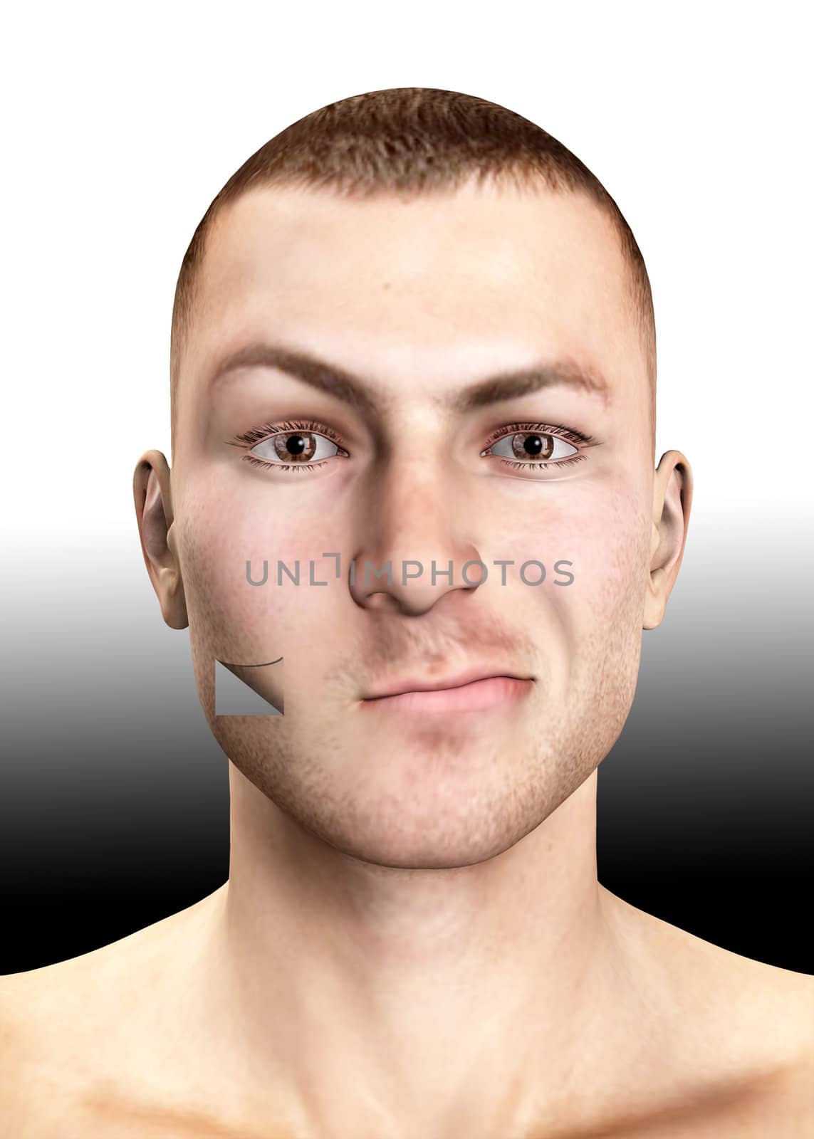 Image of a peeled human face.