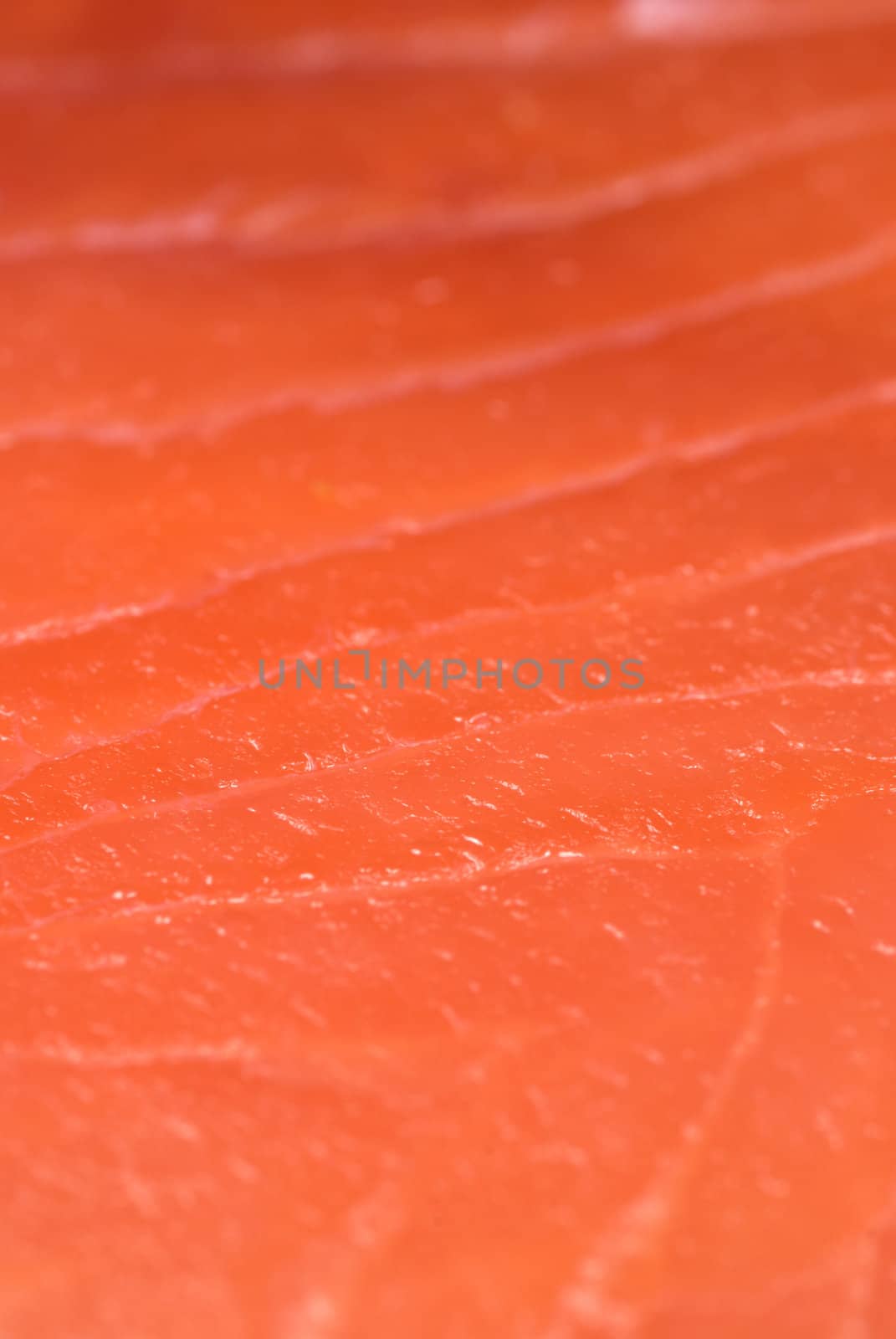 Closeup take of a smoked salmon rasher, food texture