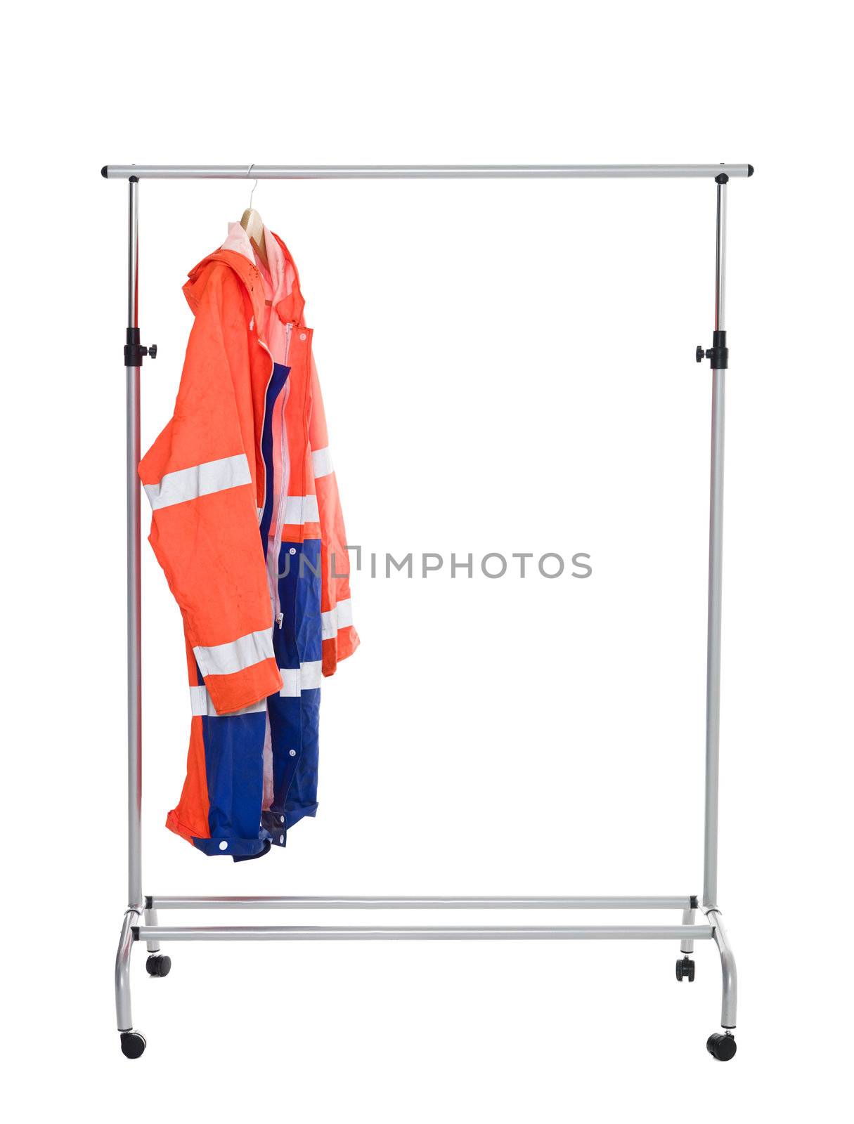Workwear Jacket on a Clothes Rack isolated
