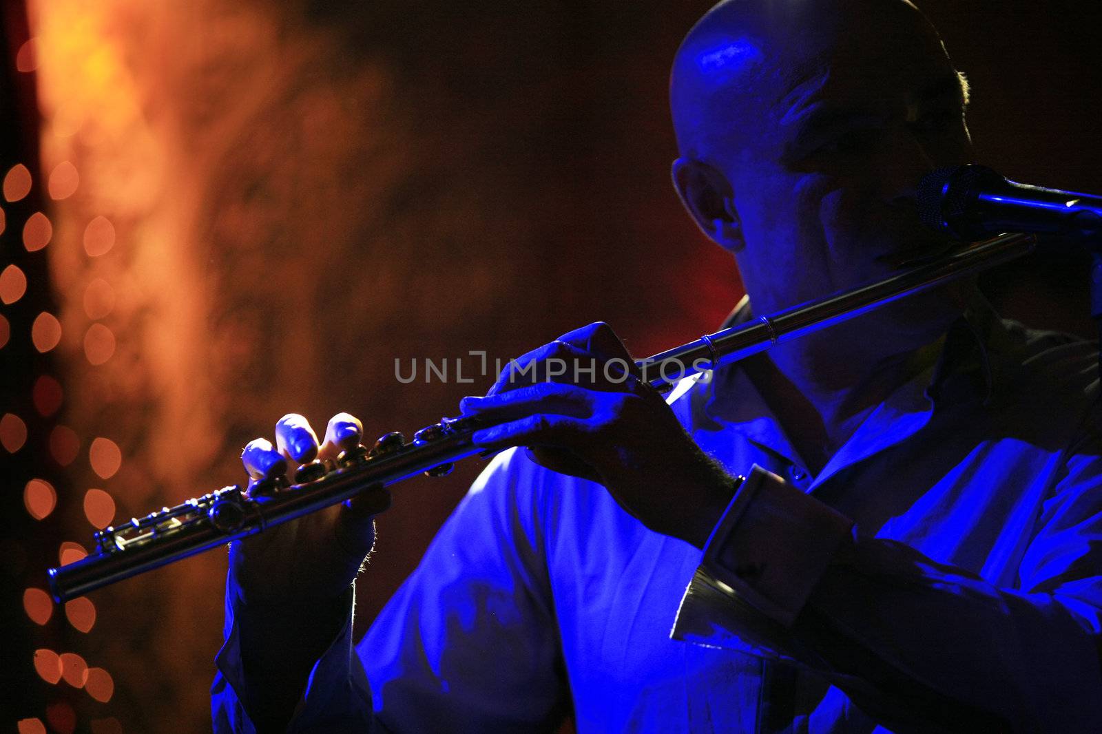 MOSCOW - DEC 25 : Russian singer and musician Sergey Mazaev and musician Sergey Mazaev, from the group "Moral code" during a show in Moscow in December 25, 2008.