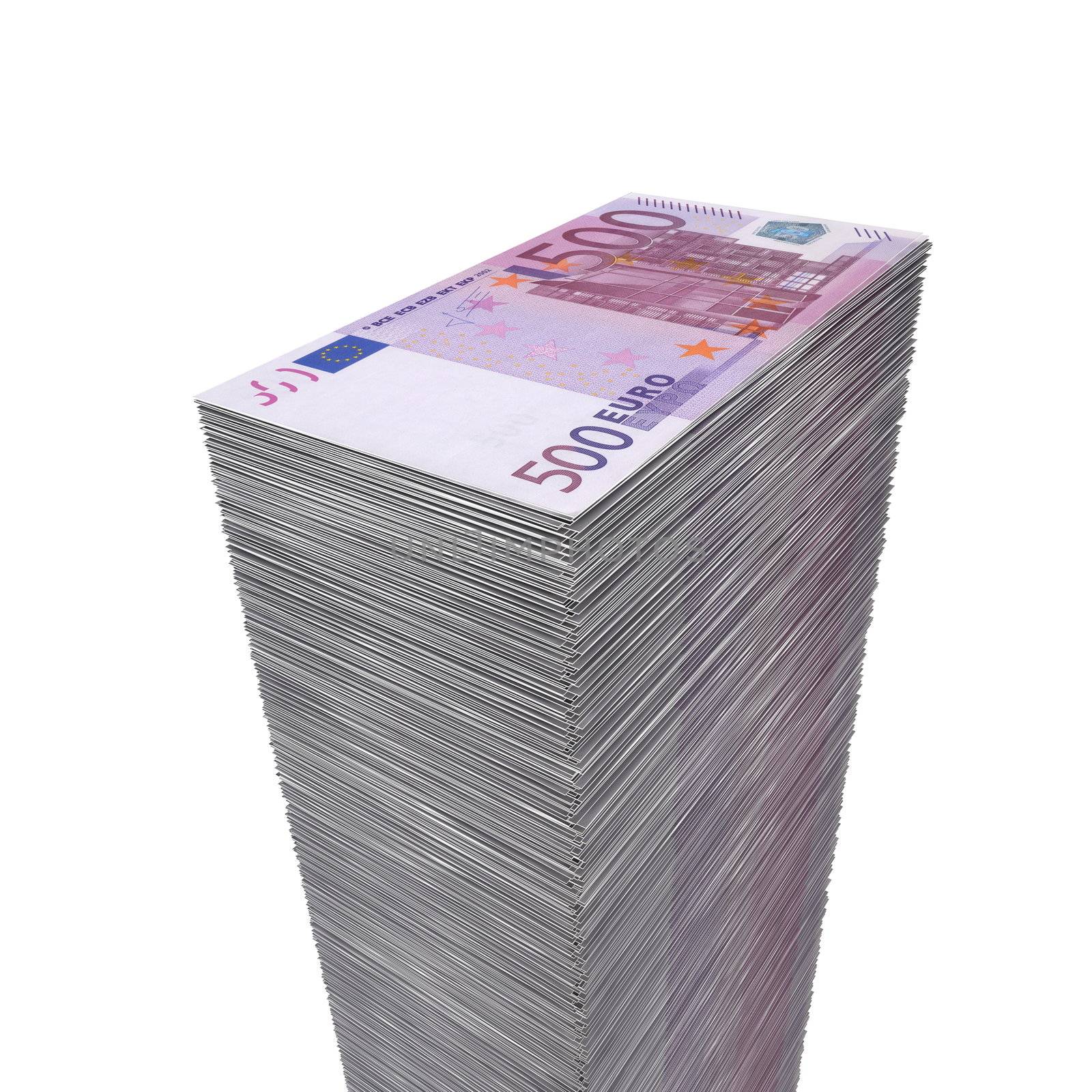 Big Pile of Money - 500 Euro Notes by PixBox