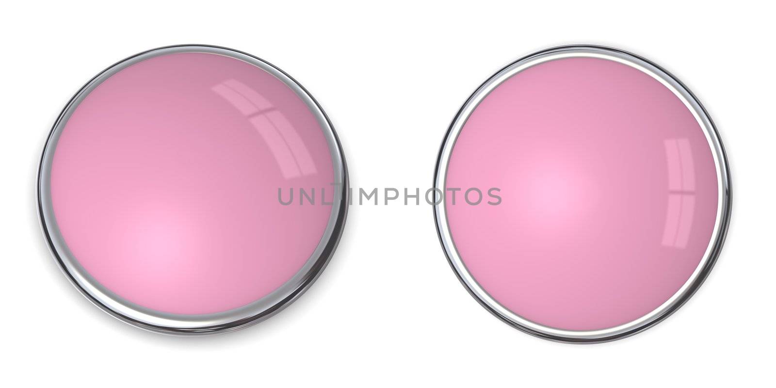 3D Button Solid Pink/Ros� by PixBox