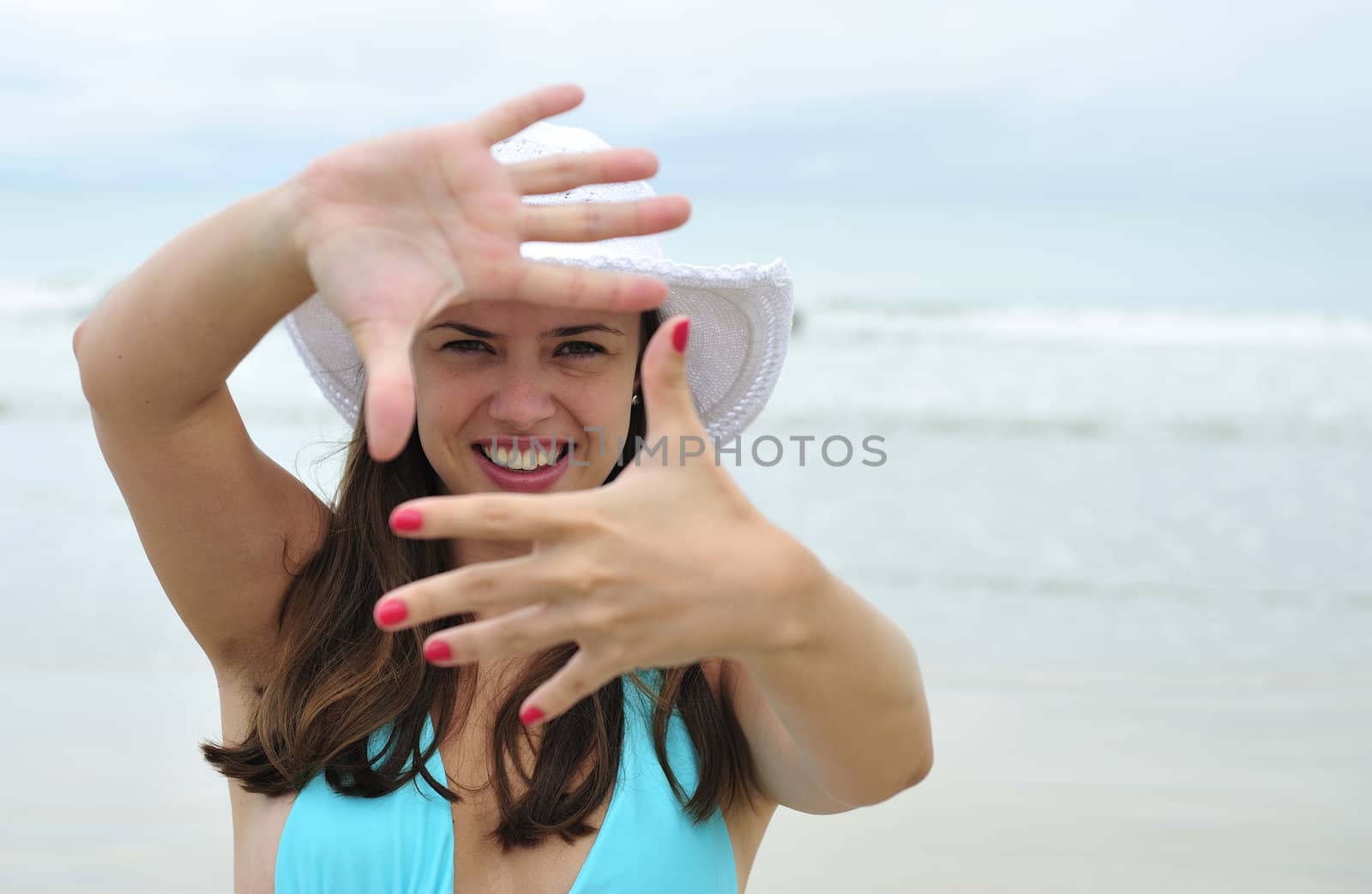 Pretty woman enjoying the beach in Brazil