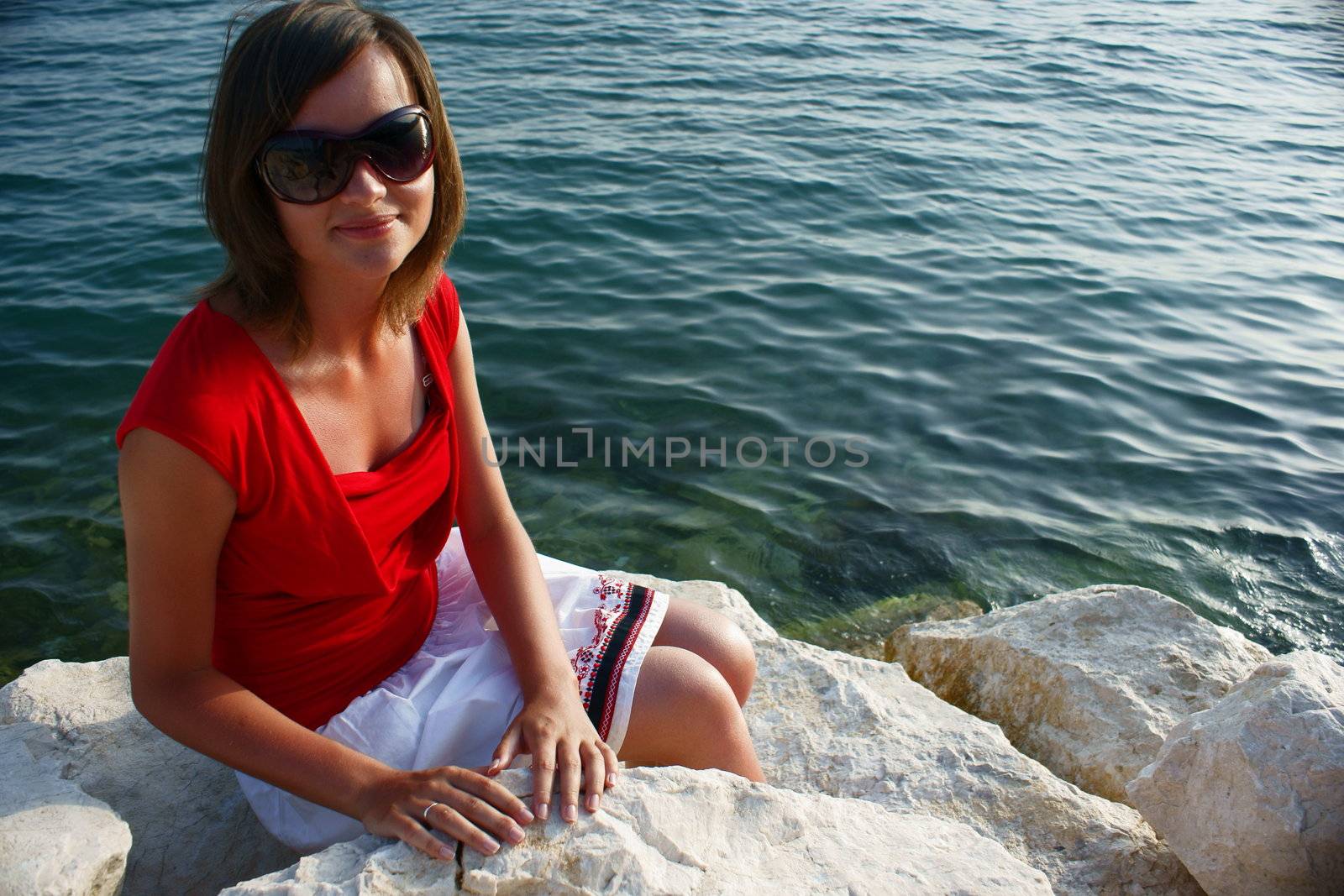 young girls in Croatia beach