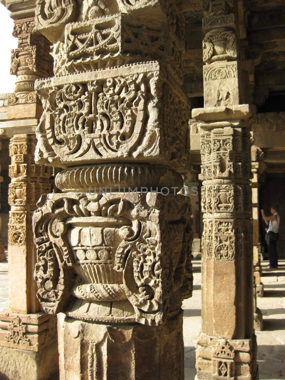 Carved Mughal Pillars by colinelves