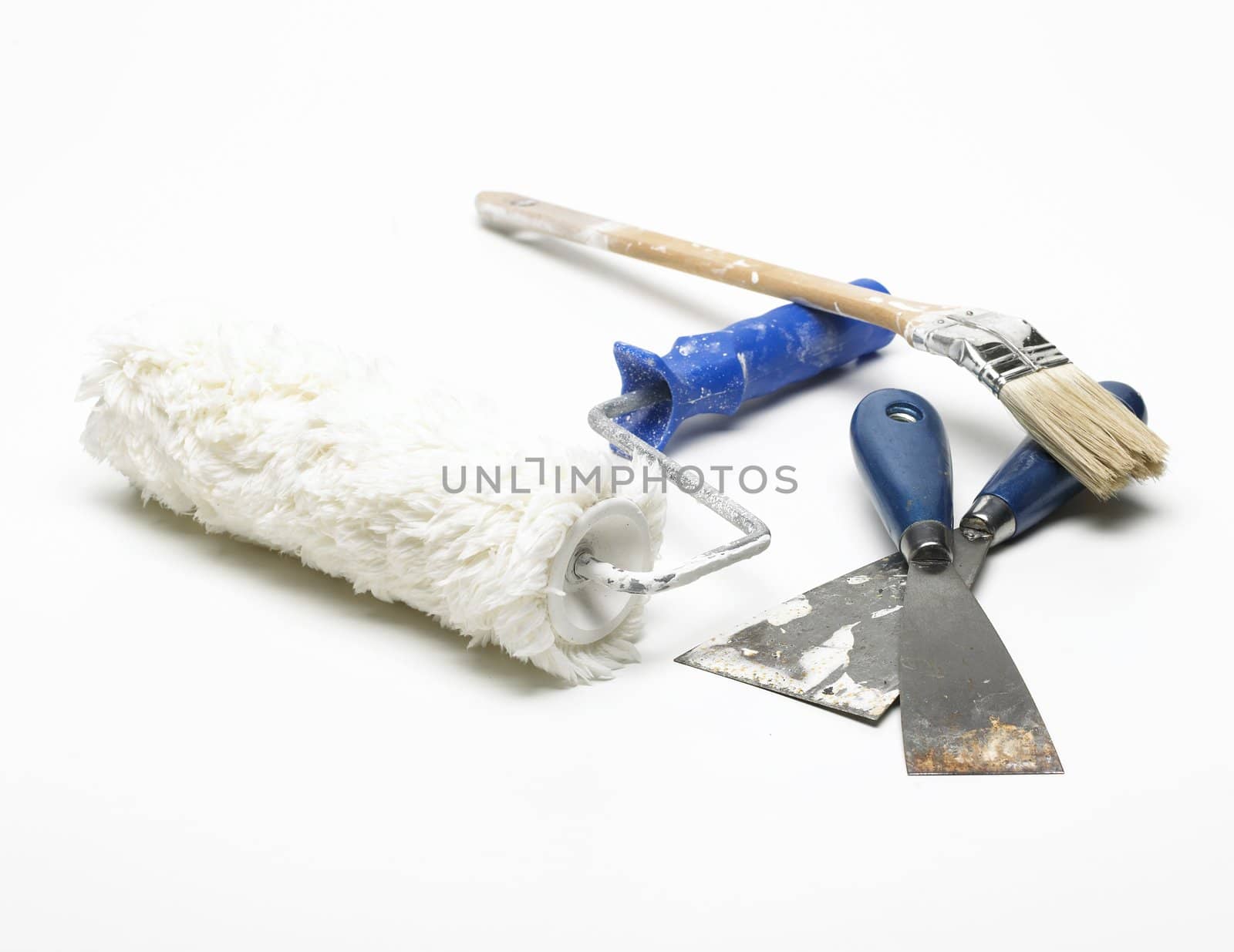 paint roller spatula paintbrush