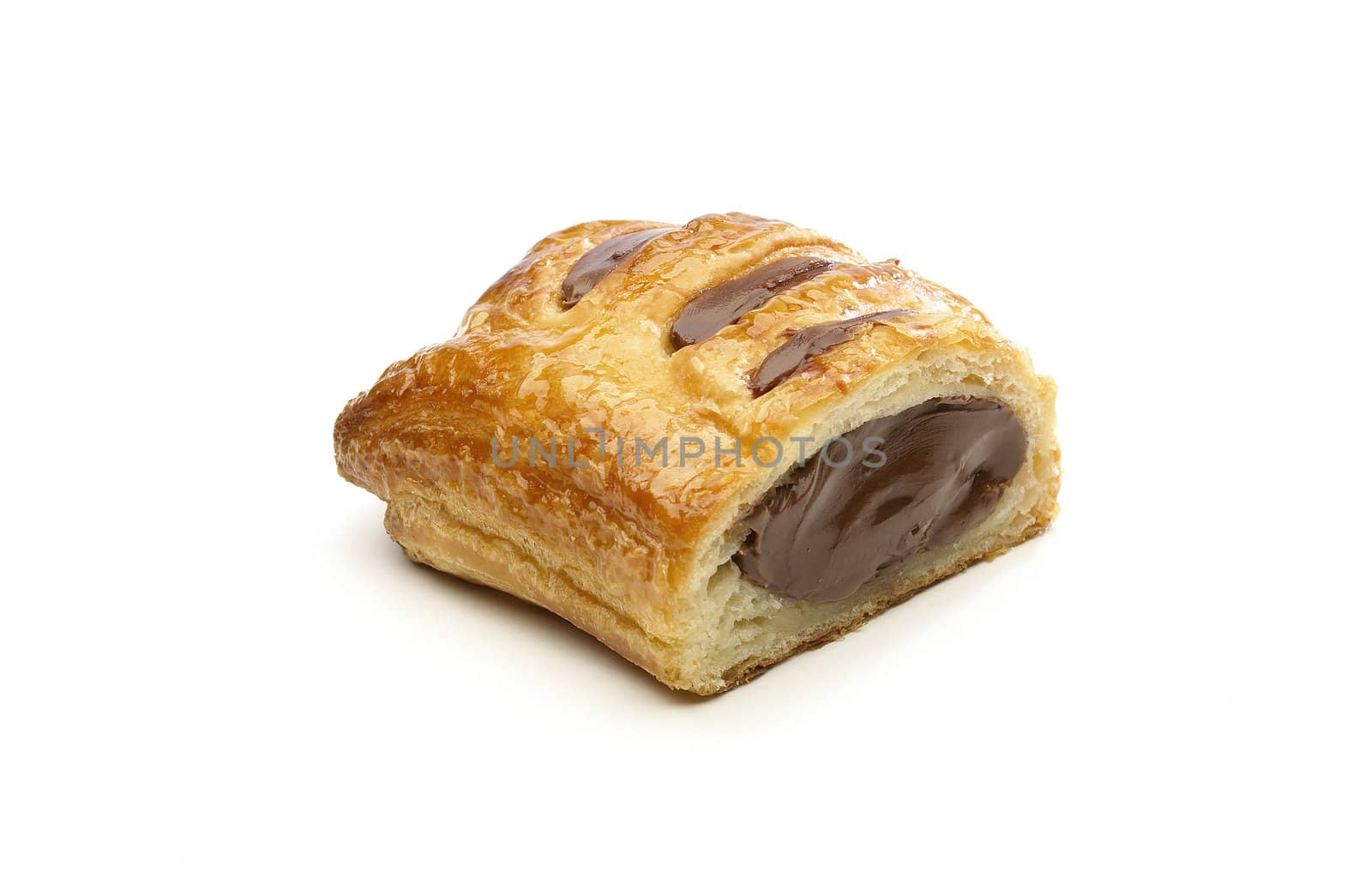 Puff pastry isolated on white background