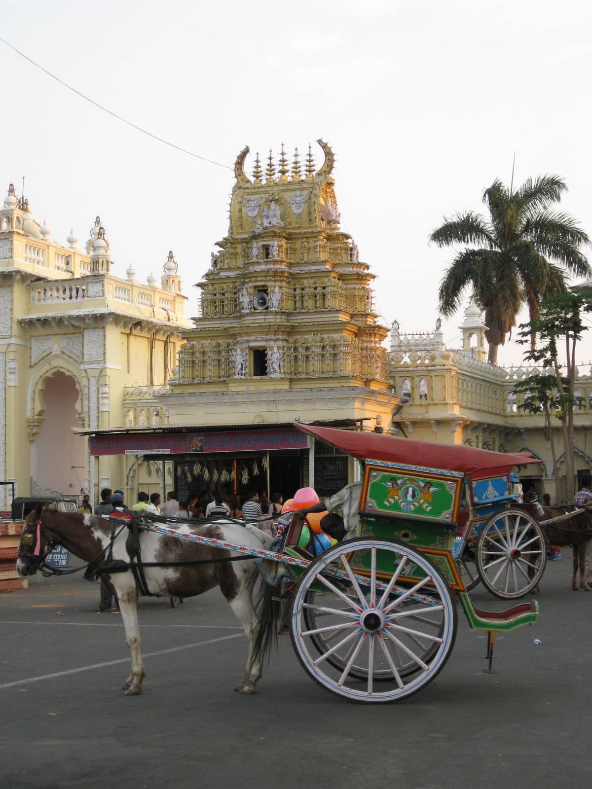 A colourful chariot for the enjoyment of tourists, Mysore, India