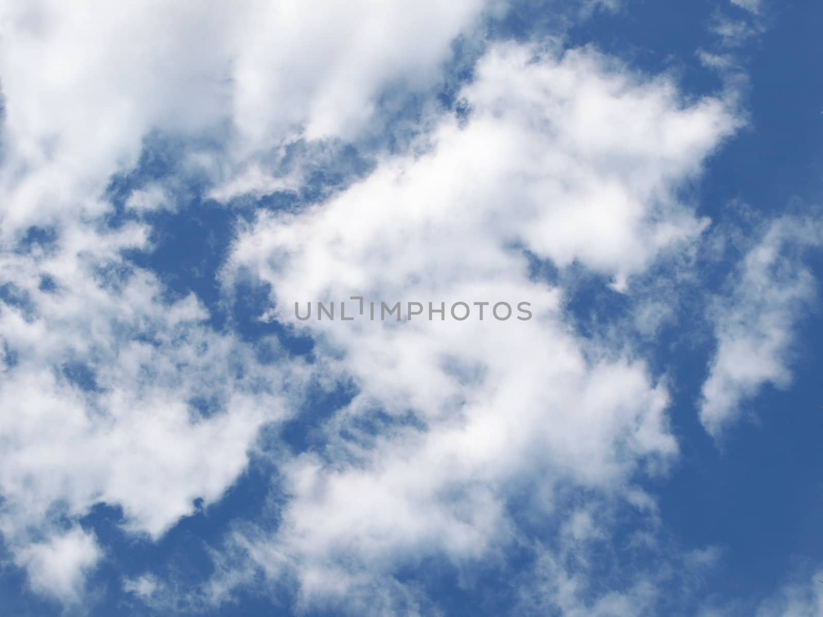 Blue sky with white clouds background