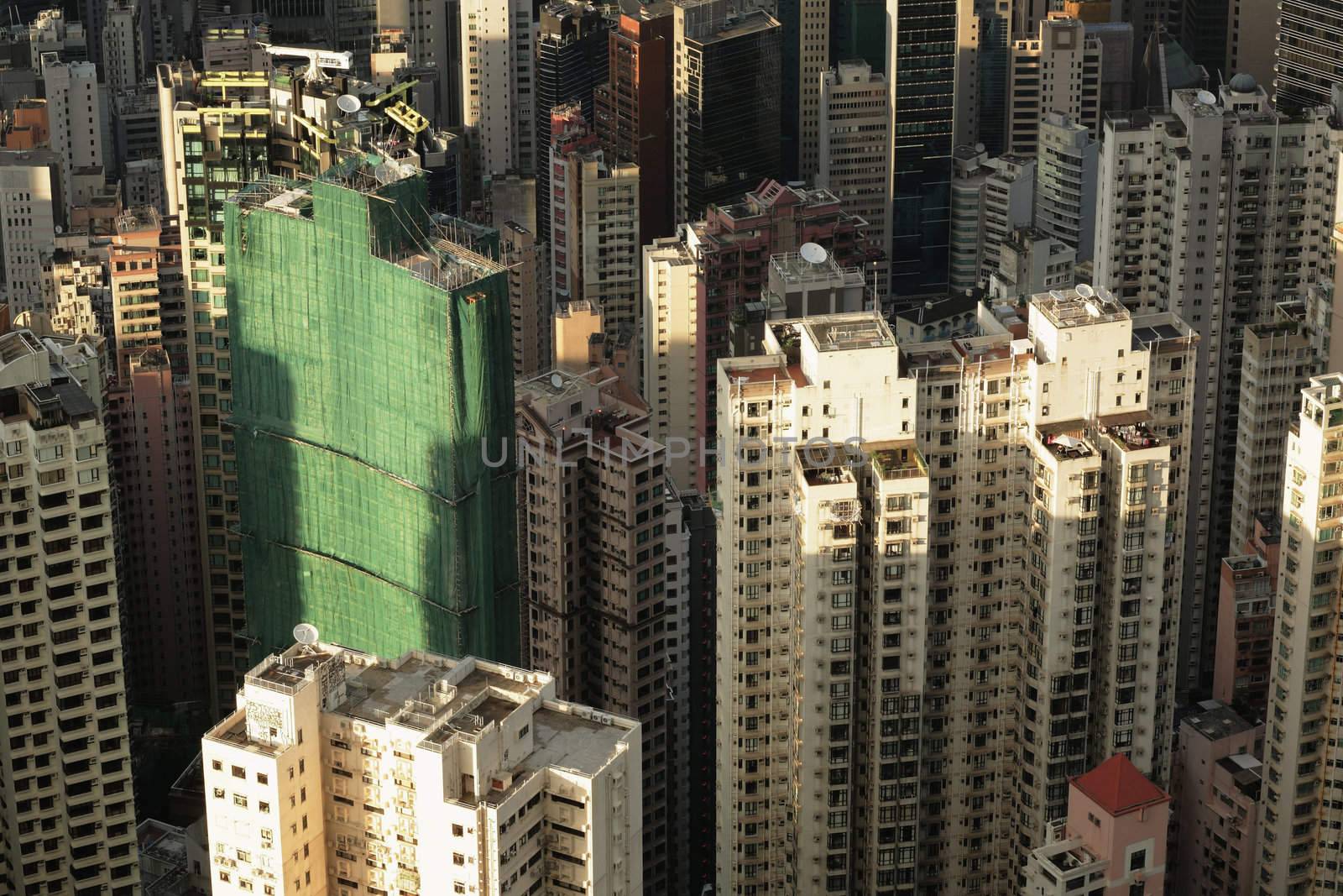 many buildings