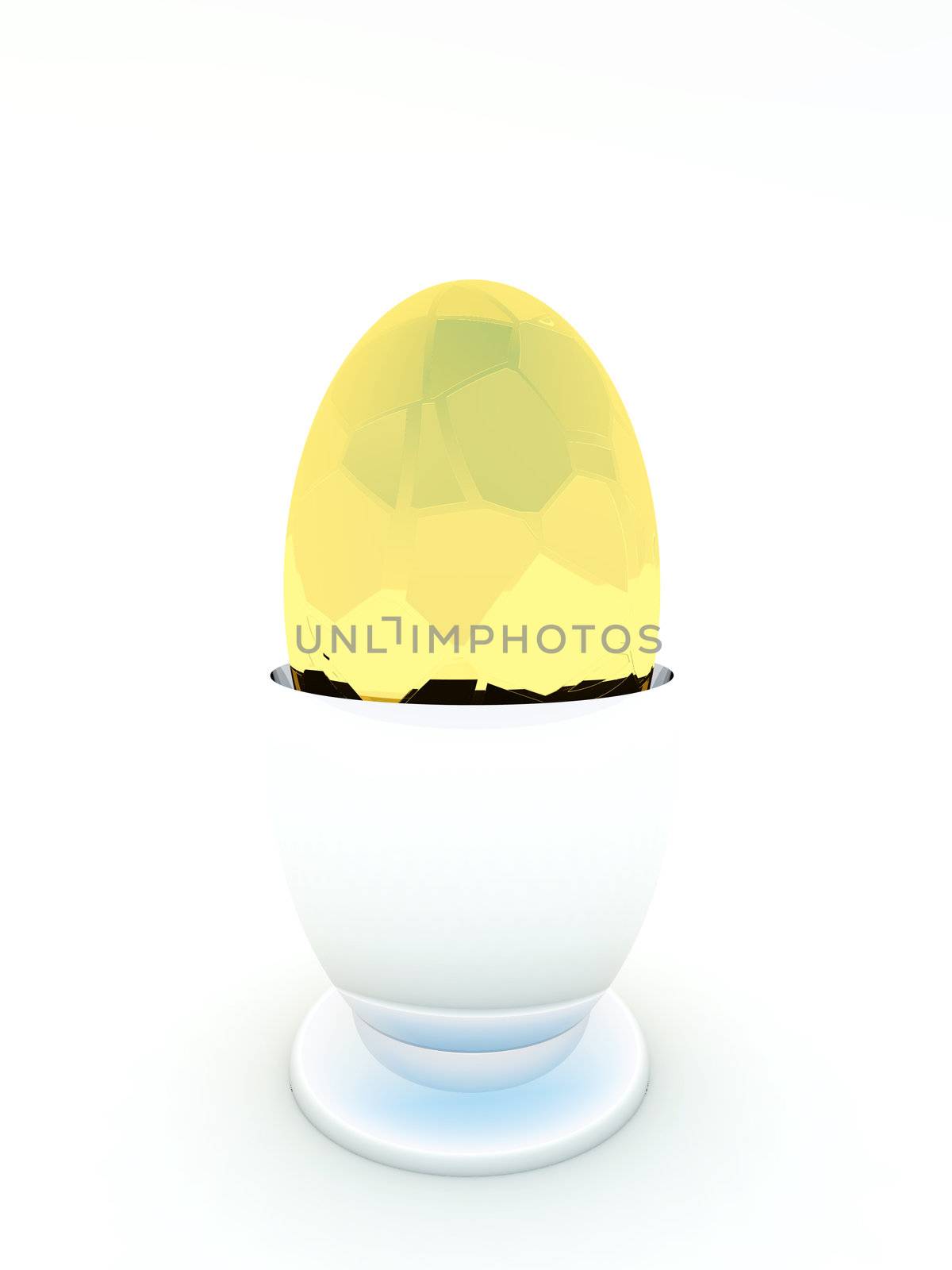 A single golden Easter egg.