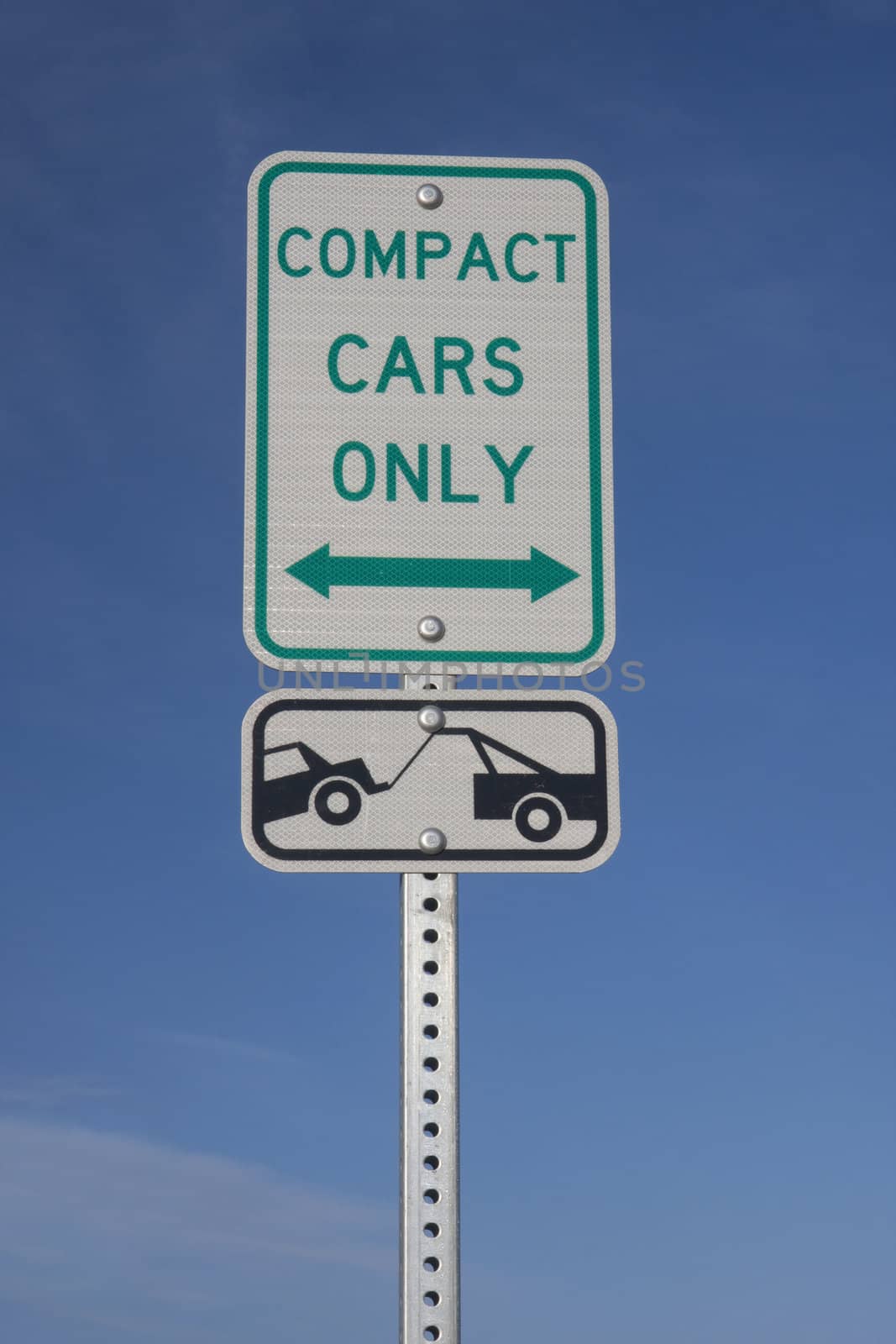 compact car only, parking, towing sign by PixelsAway